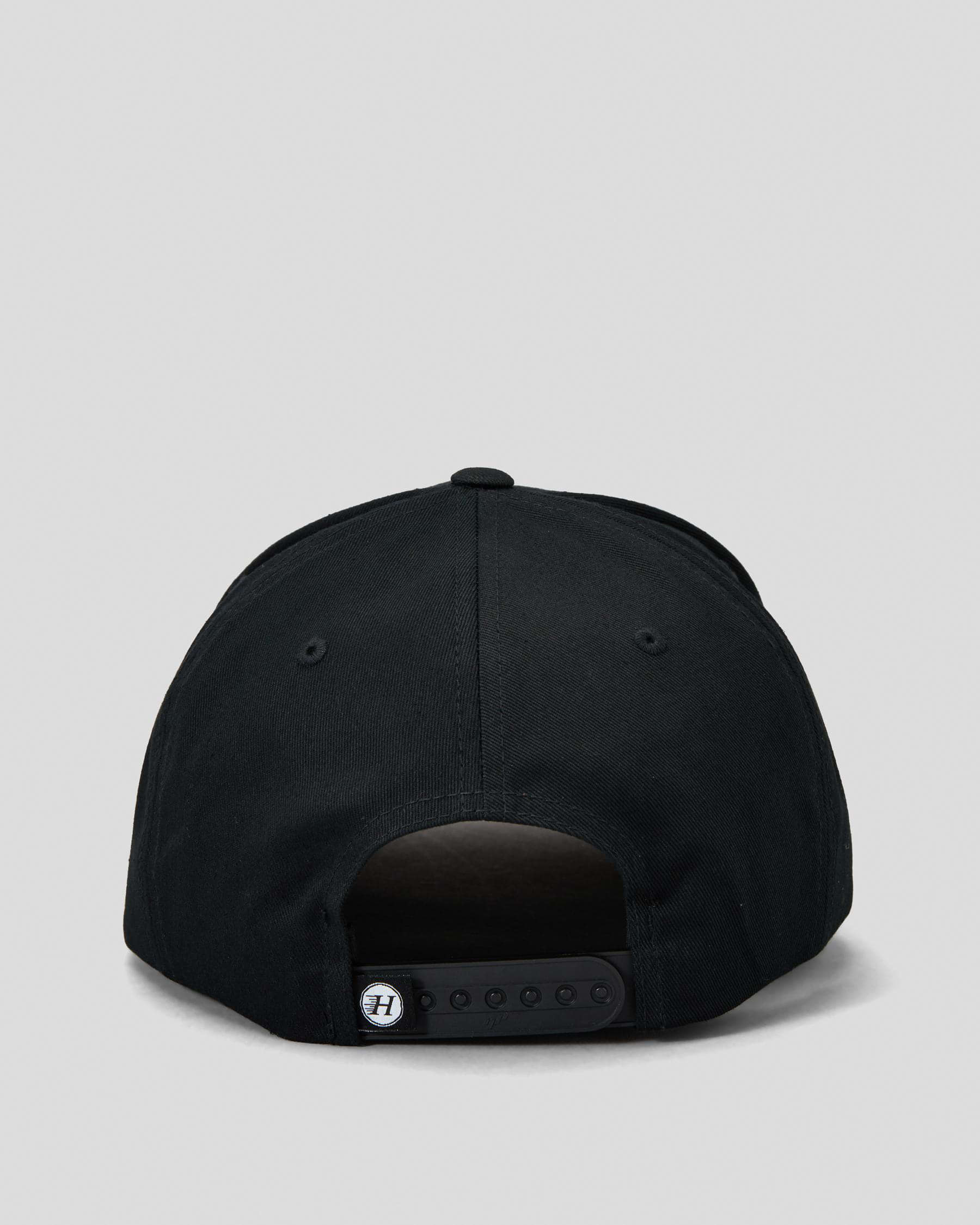 Shop The Mad Hueys Captain Cooked Twill Snapback Cap In Black - Fast ...