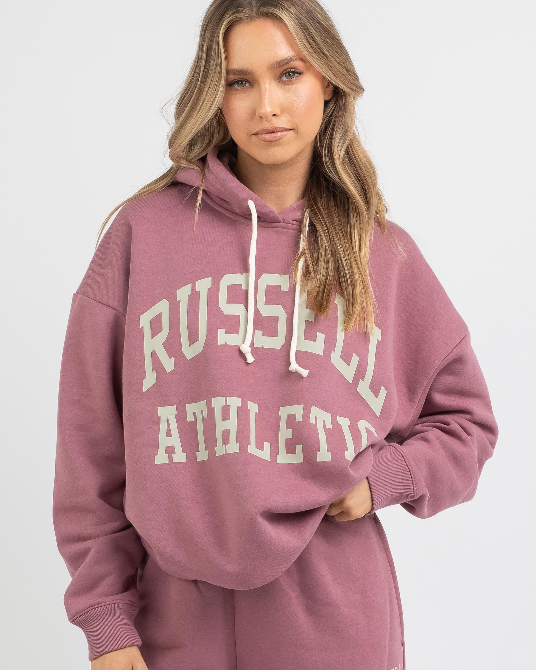 Russell Athletic Track And Field Hoodie In Mesa Rose - Fast Shipping ...
