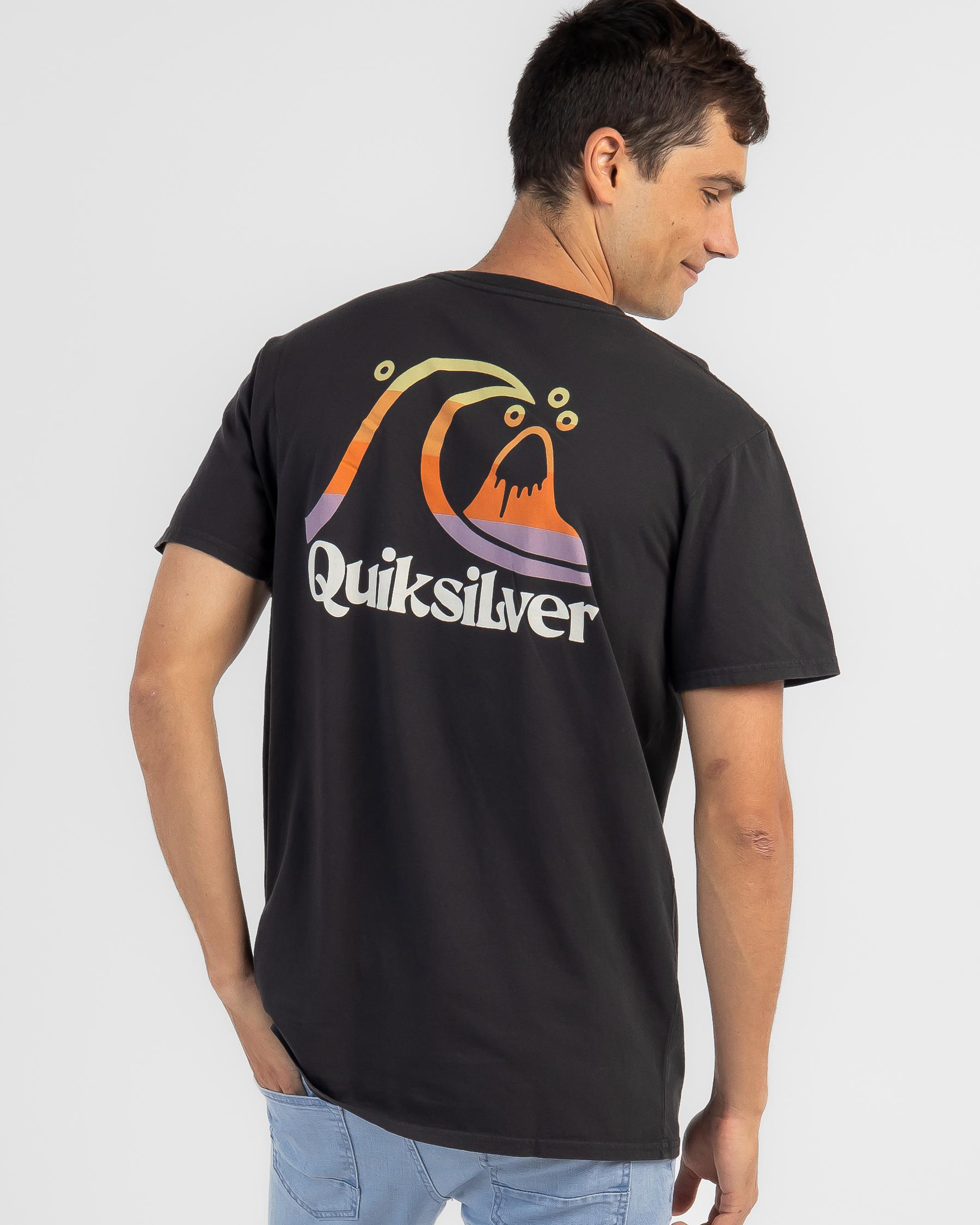 Shop Quiksilver Island Time TShirt In Black Fast Shipping & Easy