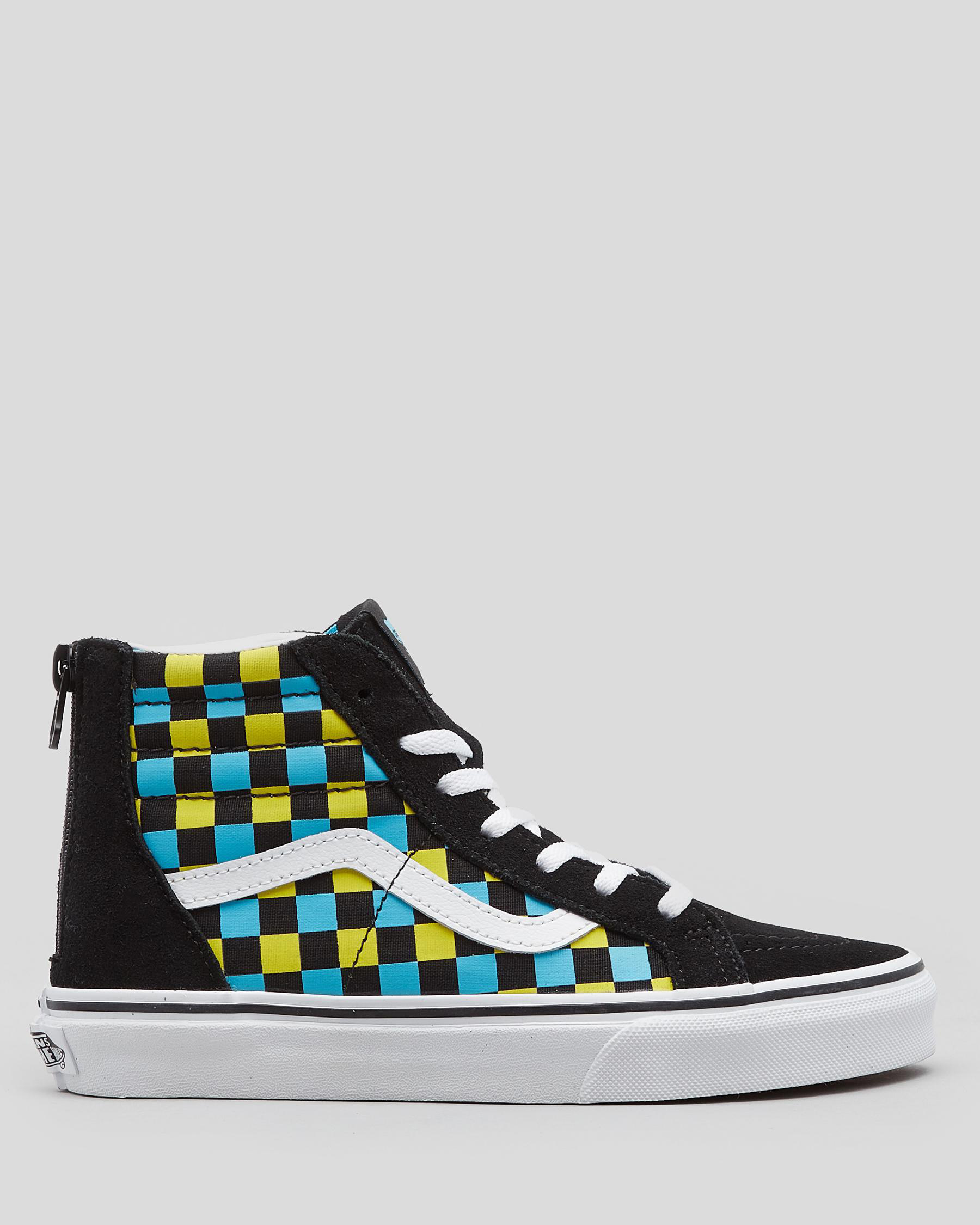 Vans Boys' Zip Sk8-Hi Shoes In Black 