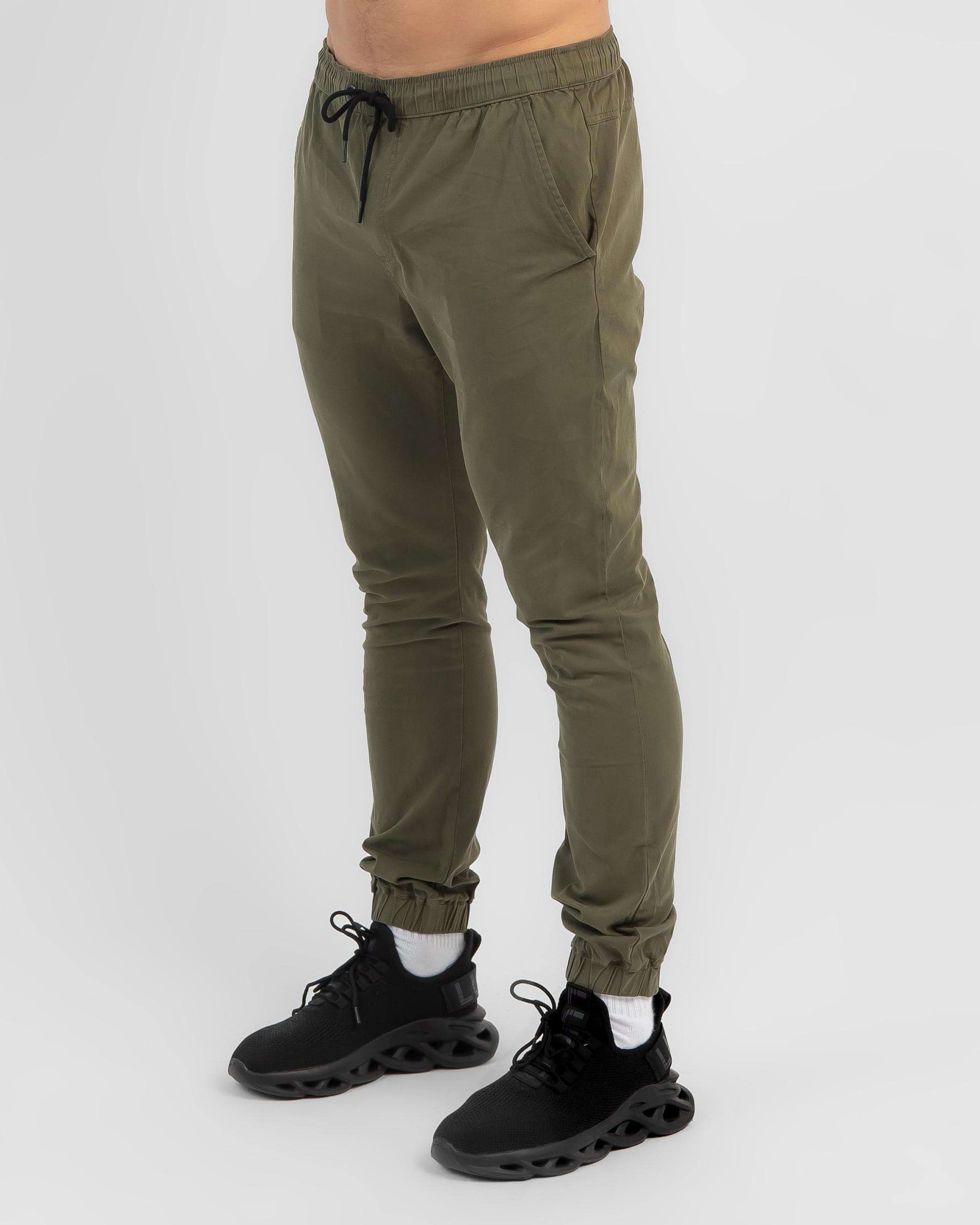 Lucid Cascade Jogger Pants In Dark Olive - Fast Shipping & Easy Returns ...