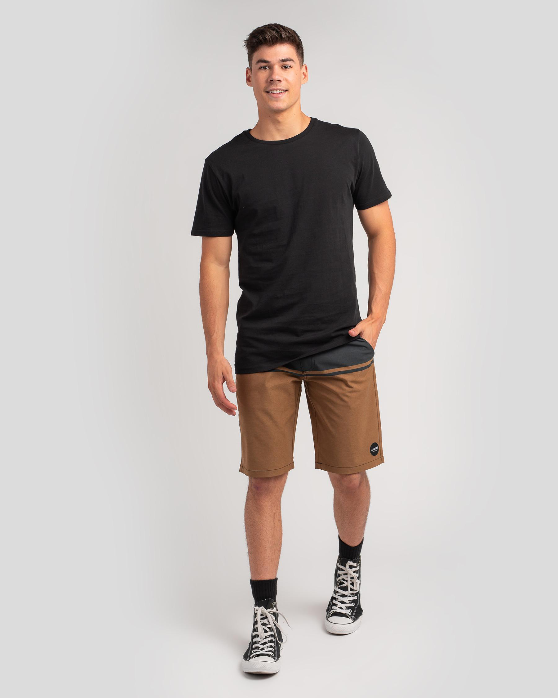 Shop Jacks Unions Walk Shorts In Tan Fast Shipping & Easy Returns