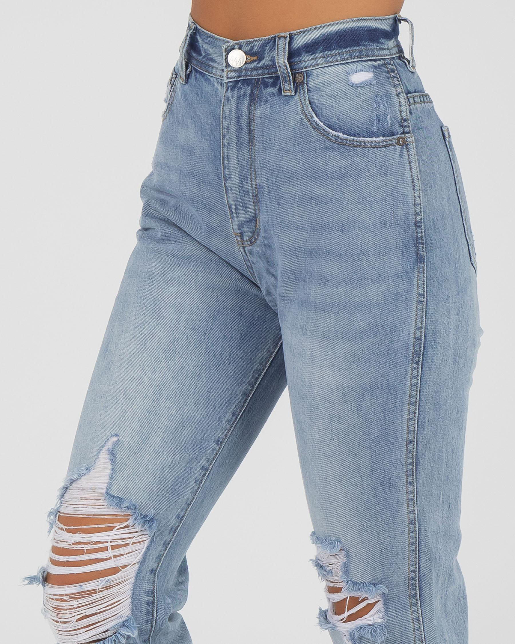 Shop Ziggy Denim Meet My Mum Jeans In Indigo Raider Trash Fast