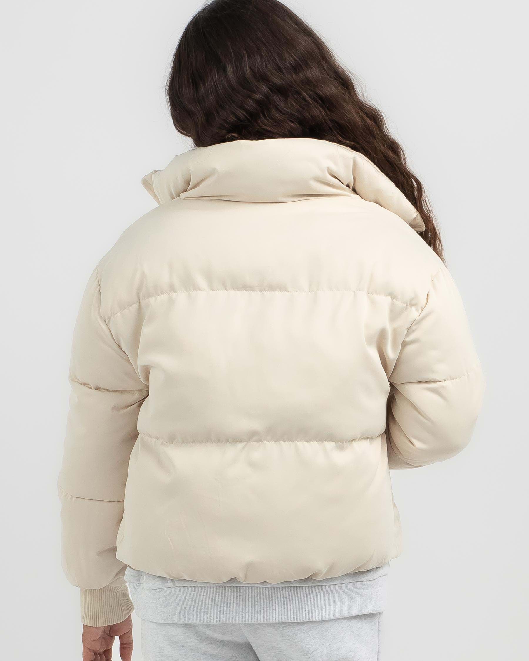 Shop Ava And Ever Girls' Academy Puffer Jacket In Cream - Fast Shipping ...