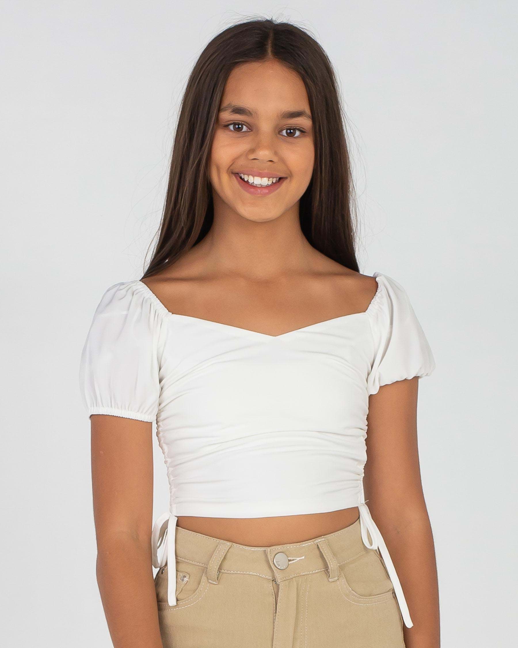 Mooloola Girls' Ruby Top In White - Fast Shipping & Easy Returns - City ...