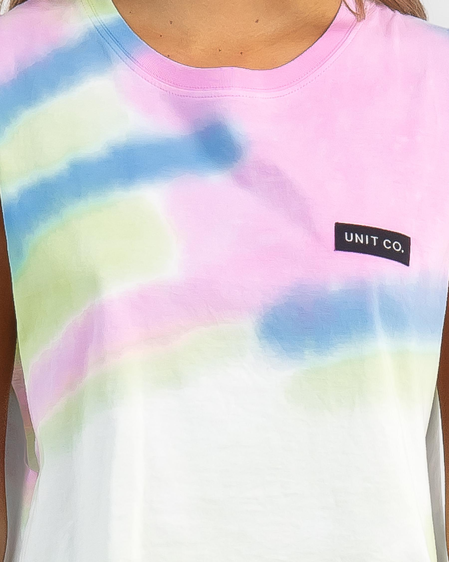Shop Unit Womens Hypno Cropped Muscle TShirt In Tie Dye Fast