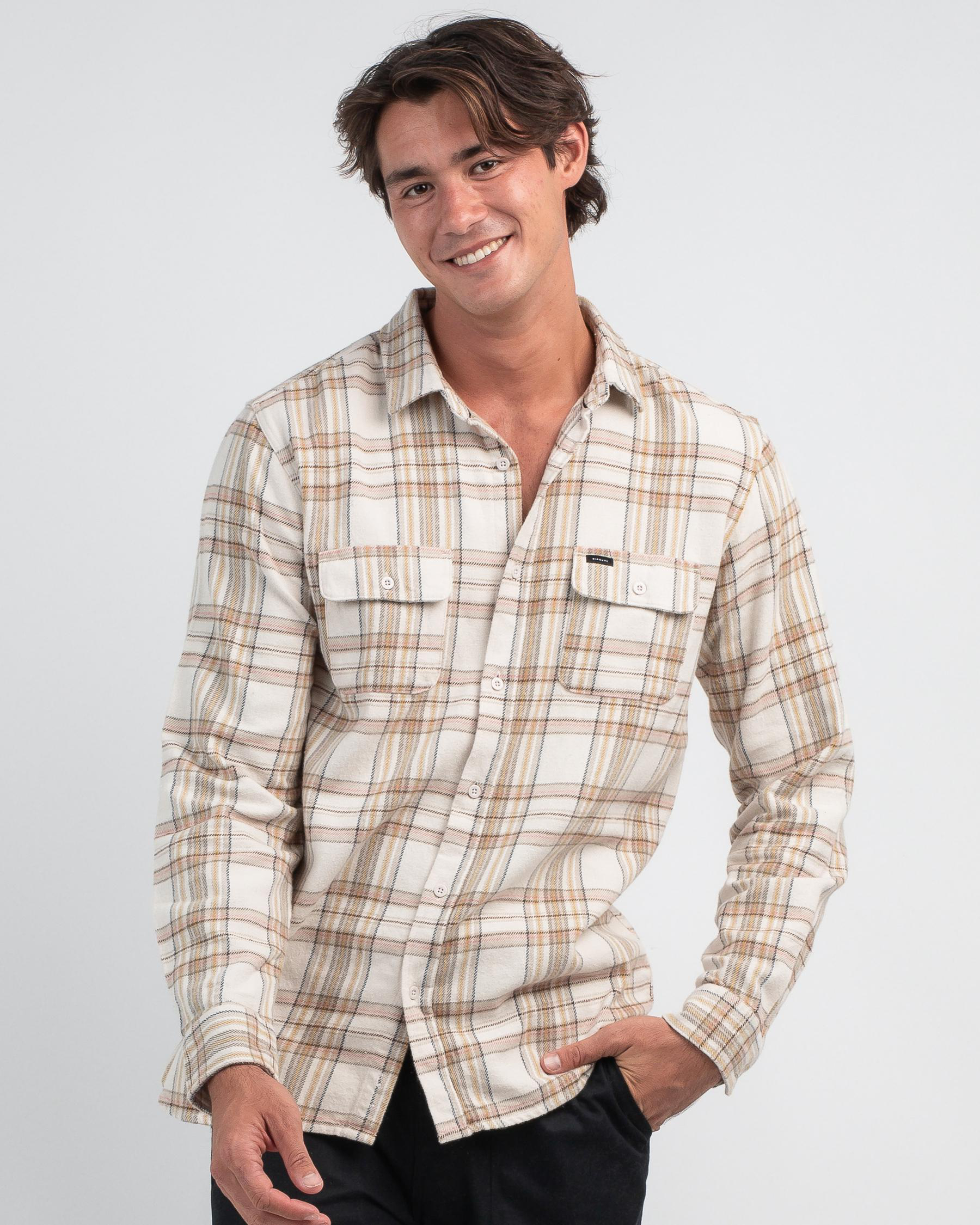 Men’s Long Sleeve Shirt Rip Curl Epic Beige (S)