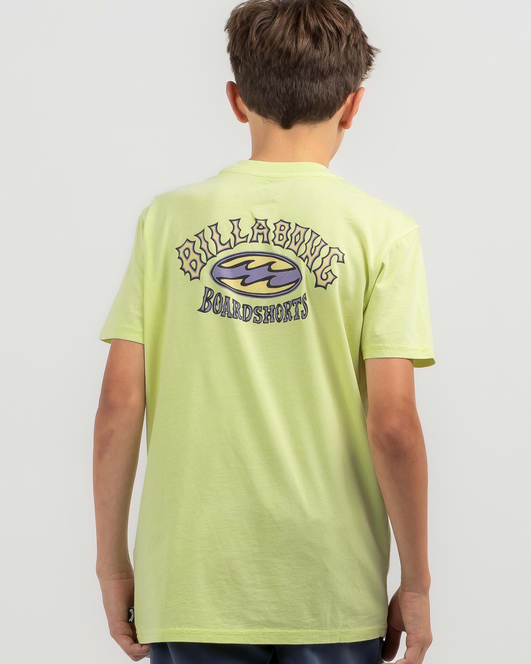 Billabong Boys' Vintage Arch T-Shirt In Light Green - Fast Shipping ...