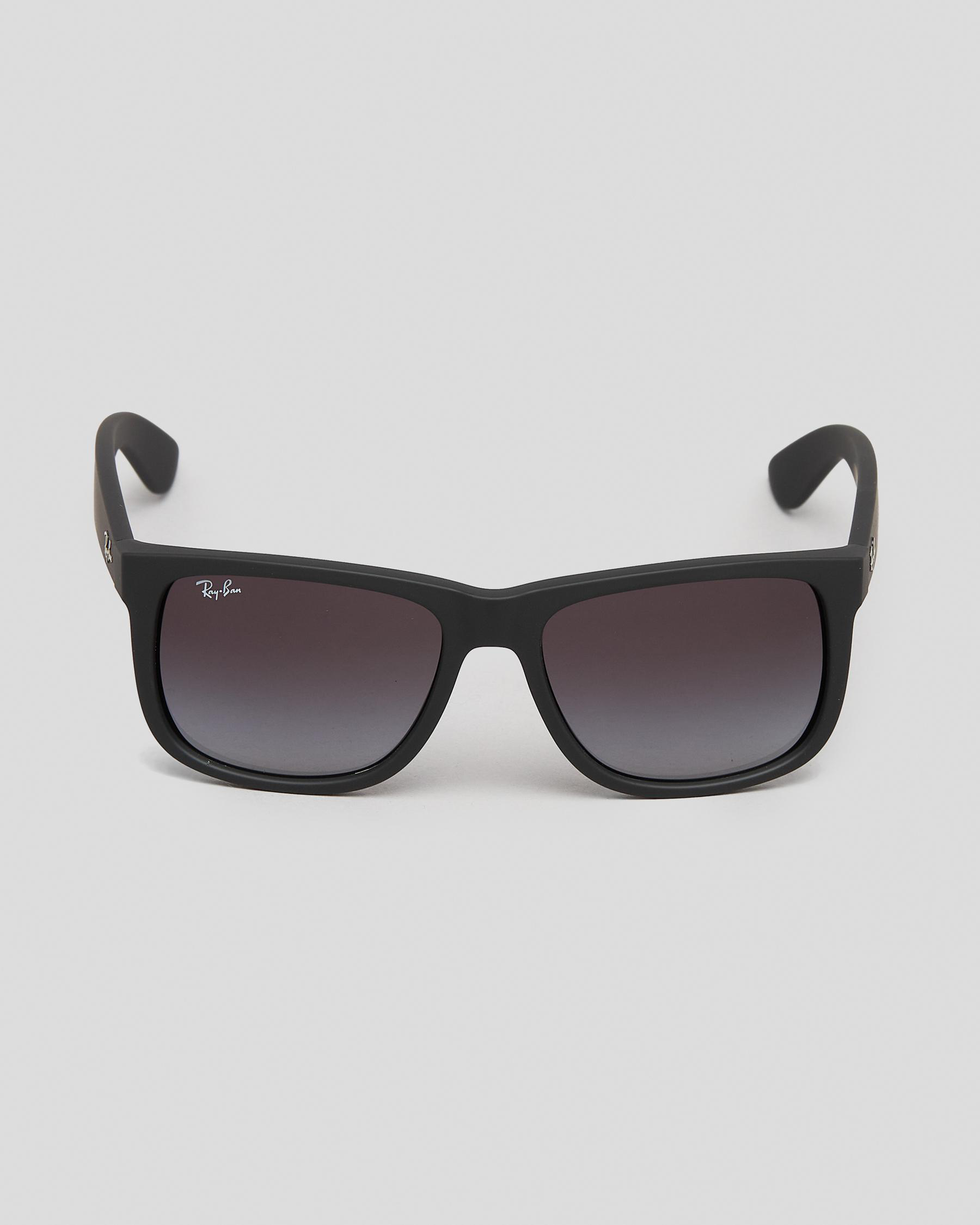 RayBan Justin Sunglasses In Rubber Black W/ Grey Gradient City Beach