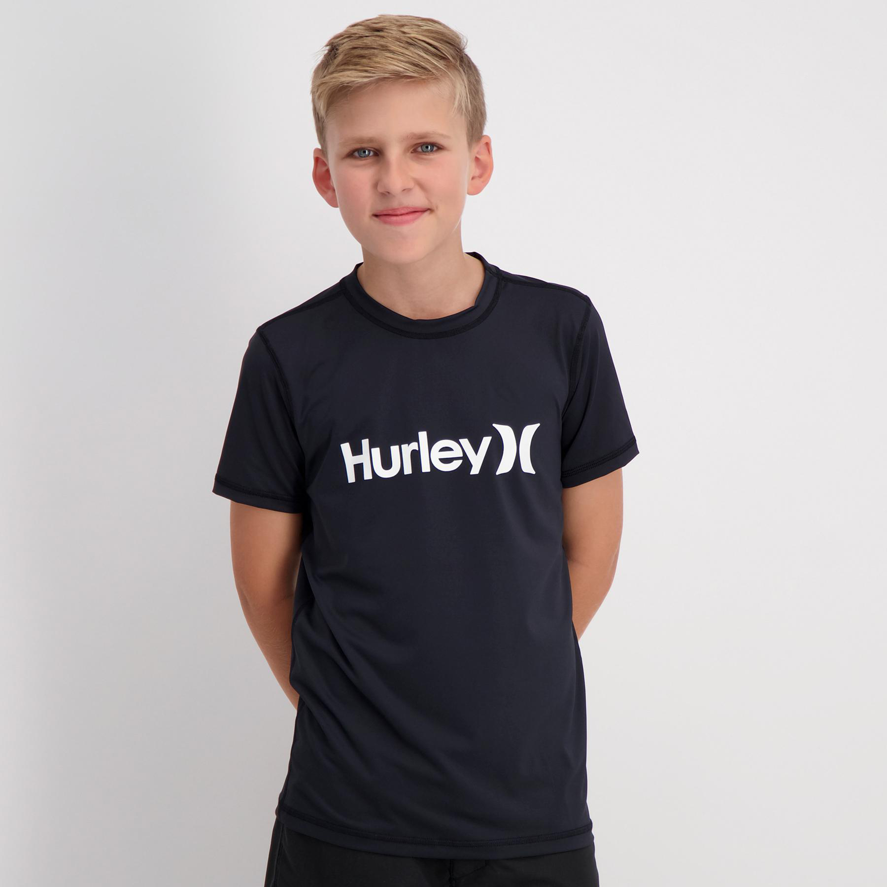 Hurley Boys Long Sleeve UPF 50+ Rash Guard Swim Shirt - Tamaño 6