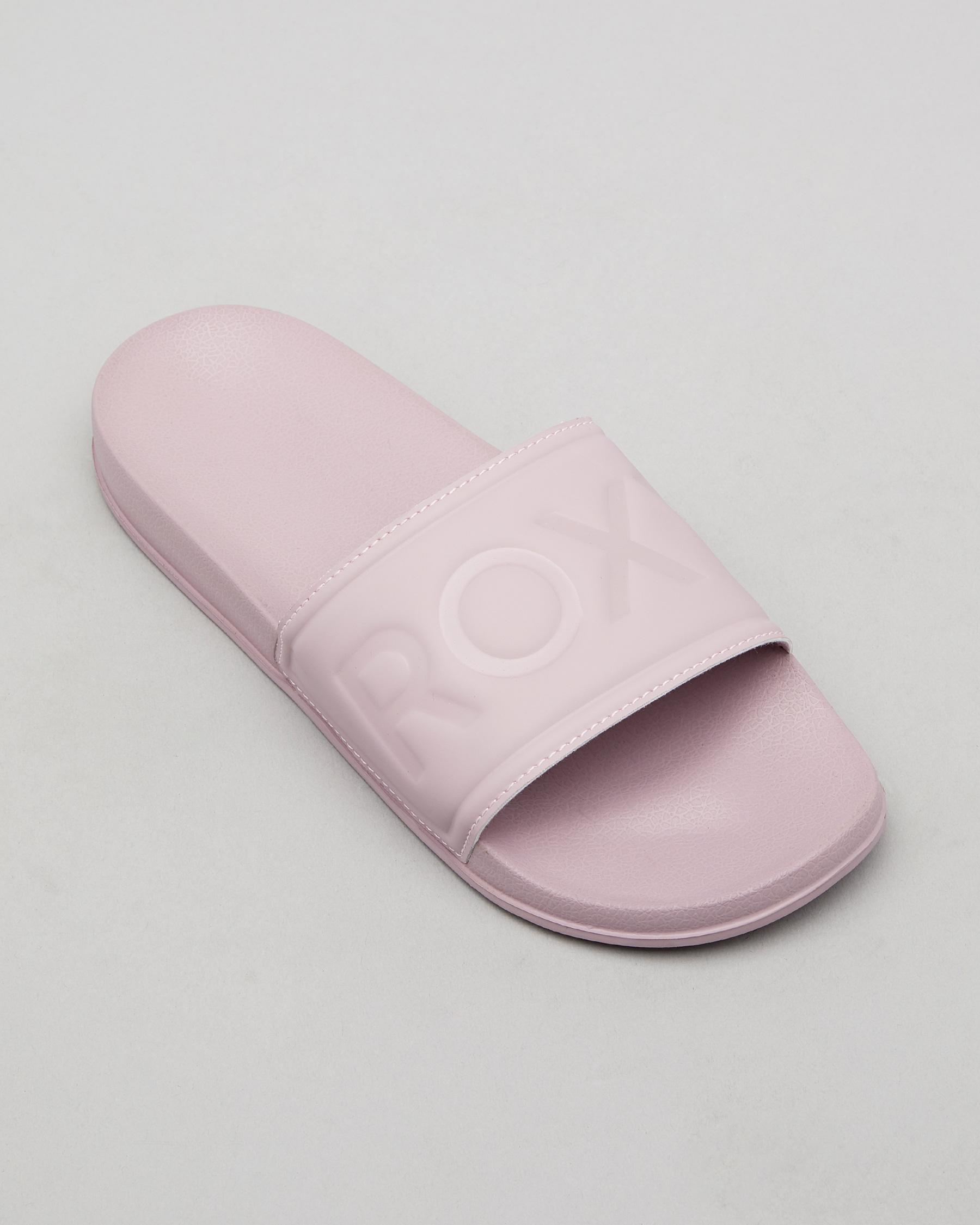 Shop Roxy Womens Roxy Slippy Slide Sandals In Lilac Rose - Fast ...