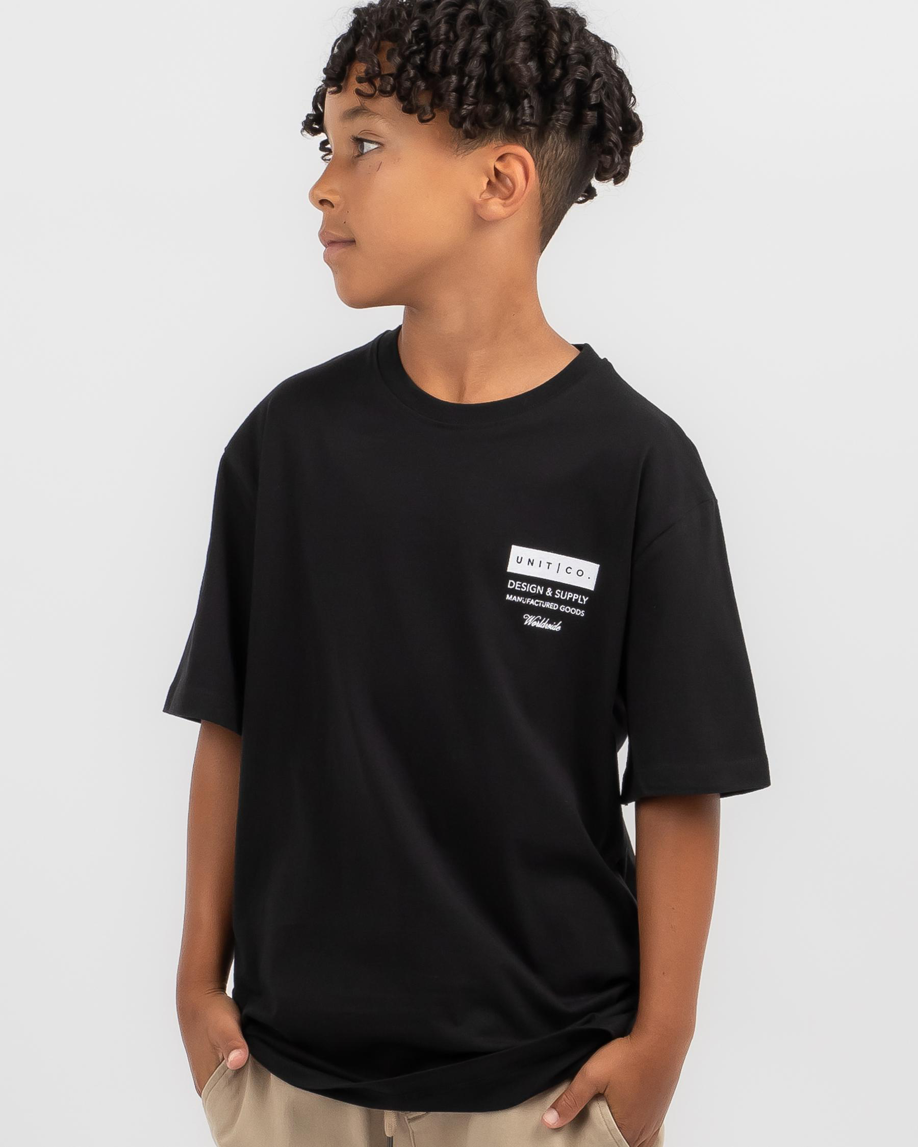 Unit Boys' Plate T-Shirt In Black - Fast Shipping & Easy Returns - City ...