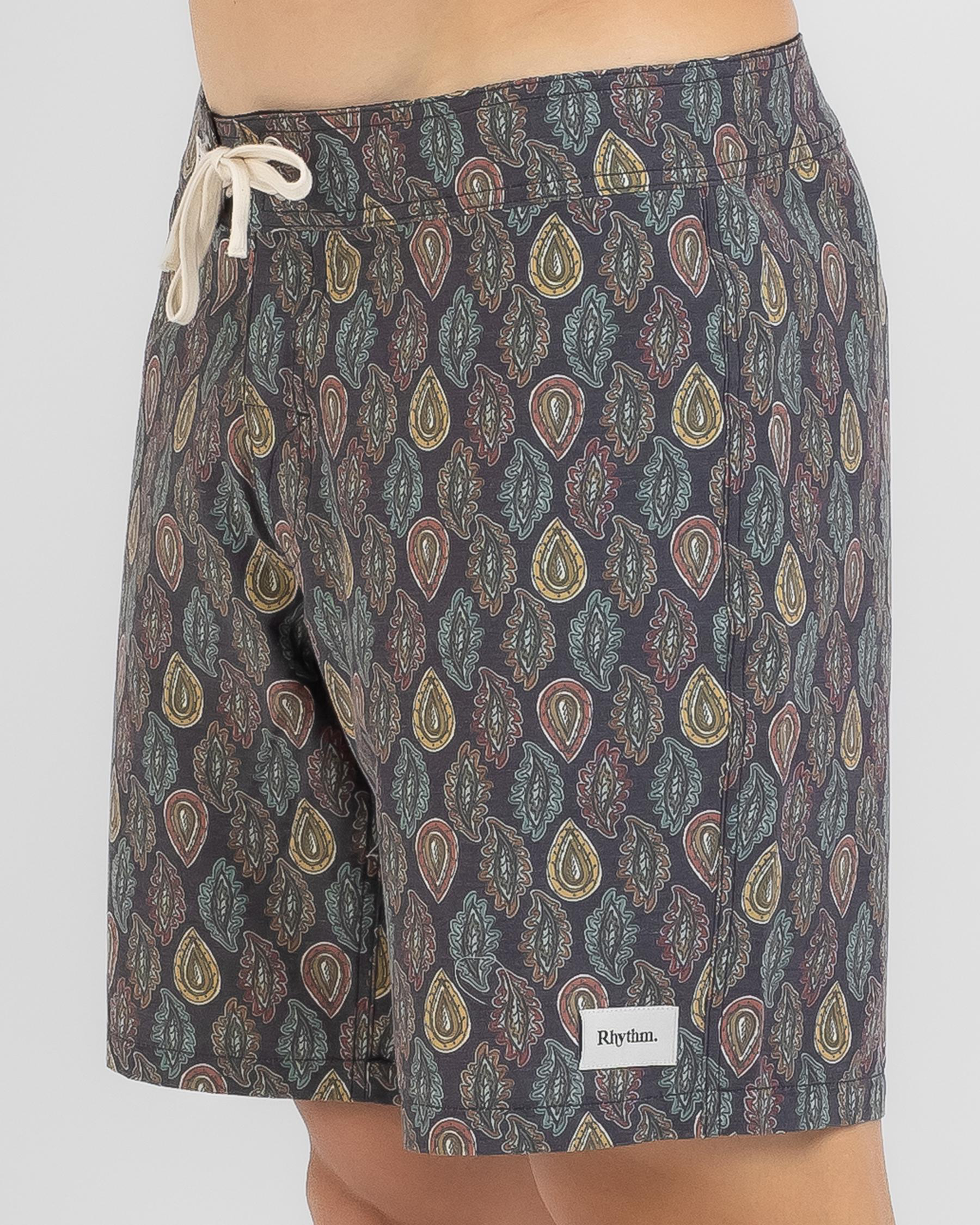 Shop Rhythm Kamala Trunk Board Shorts In Vintage Black Fast Shipping & Easy Returns City