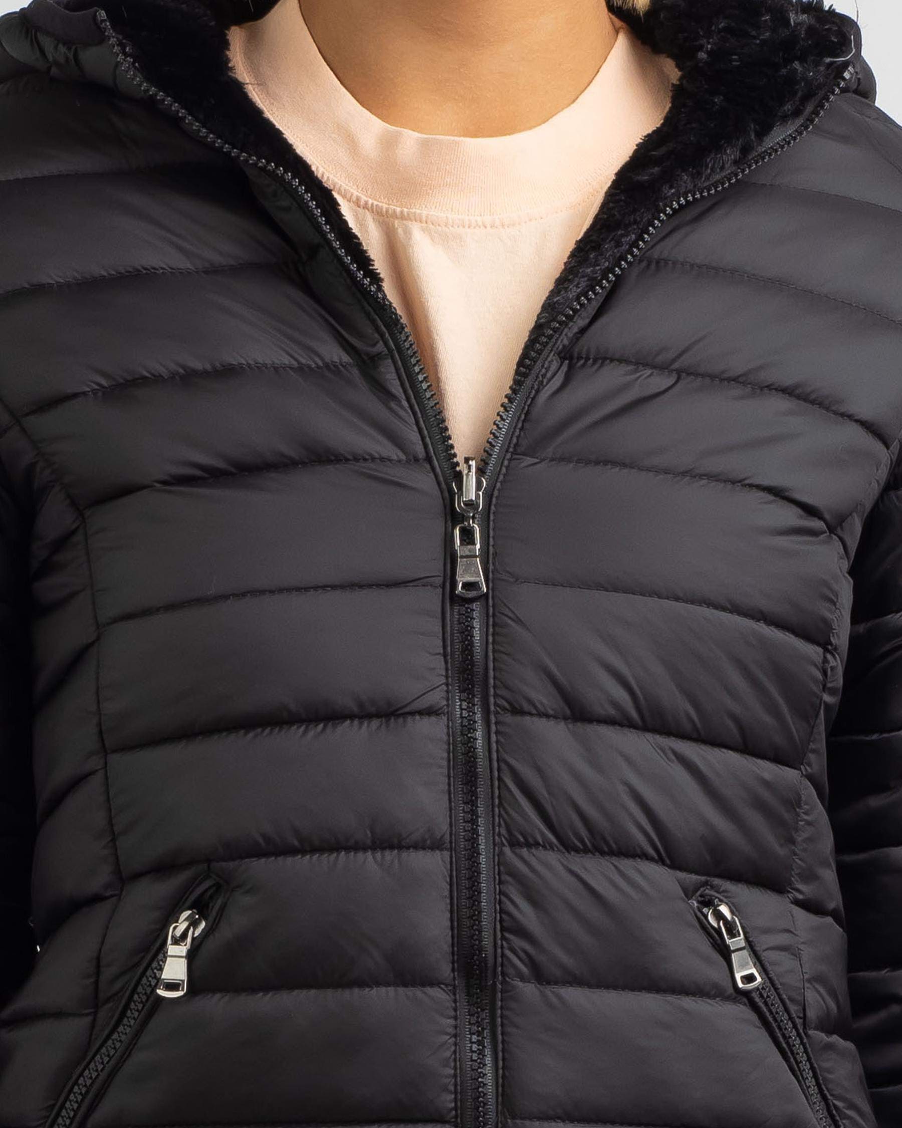 Ava And Ever Bobby Reversible Puffer Jacket In Black - Fast Shipping ...