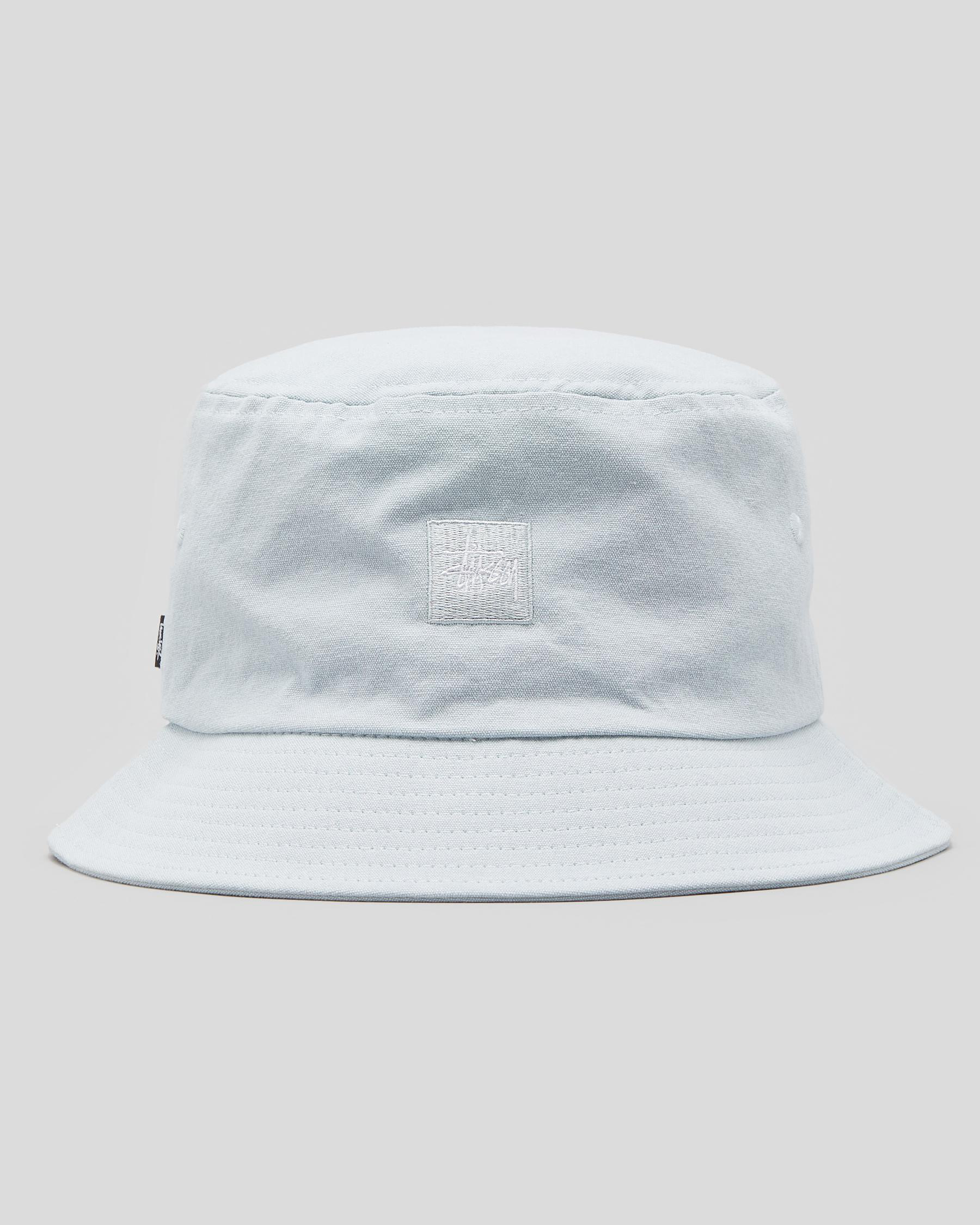 Stussy Canvas Bucket Hat In Ice Blue 