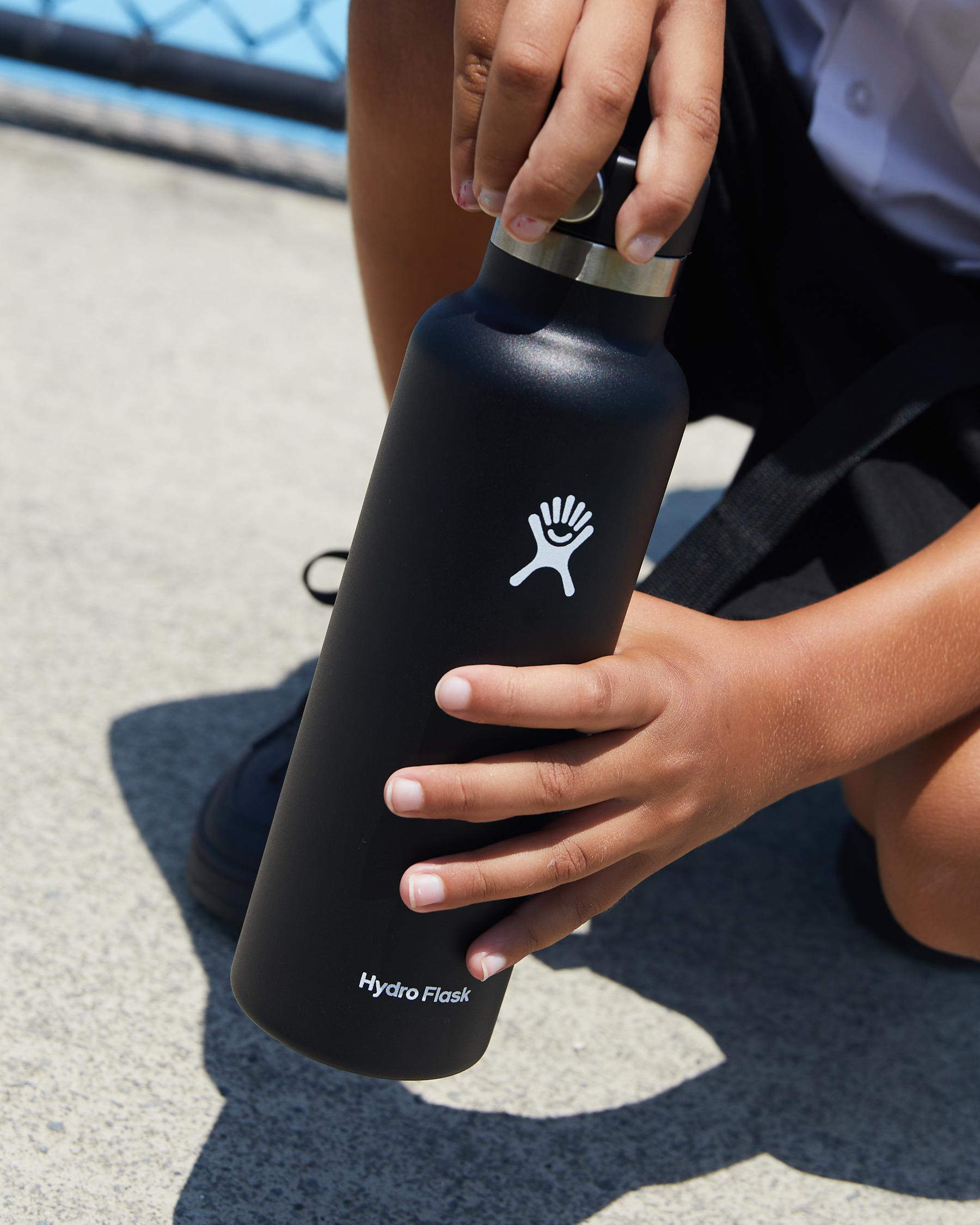 Hydro Flask 21oz Standard Mouth Drink Bottle In Black Fast Shipping