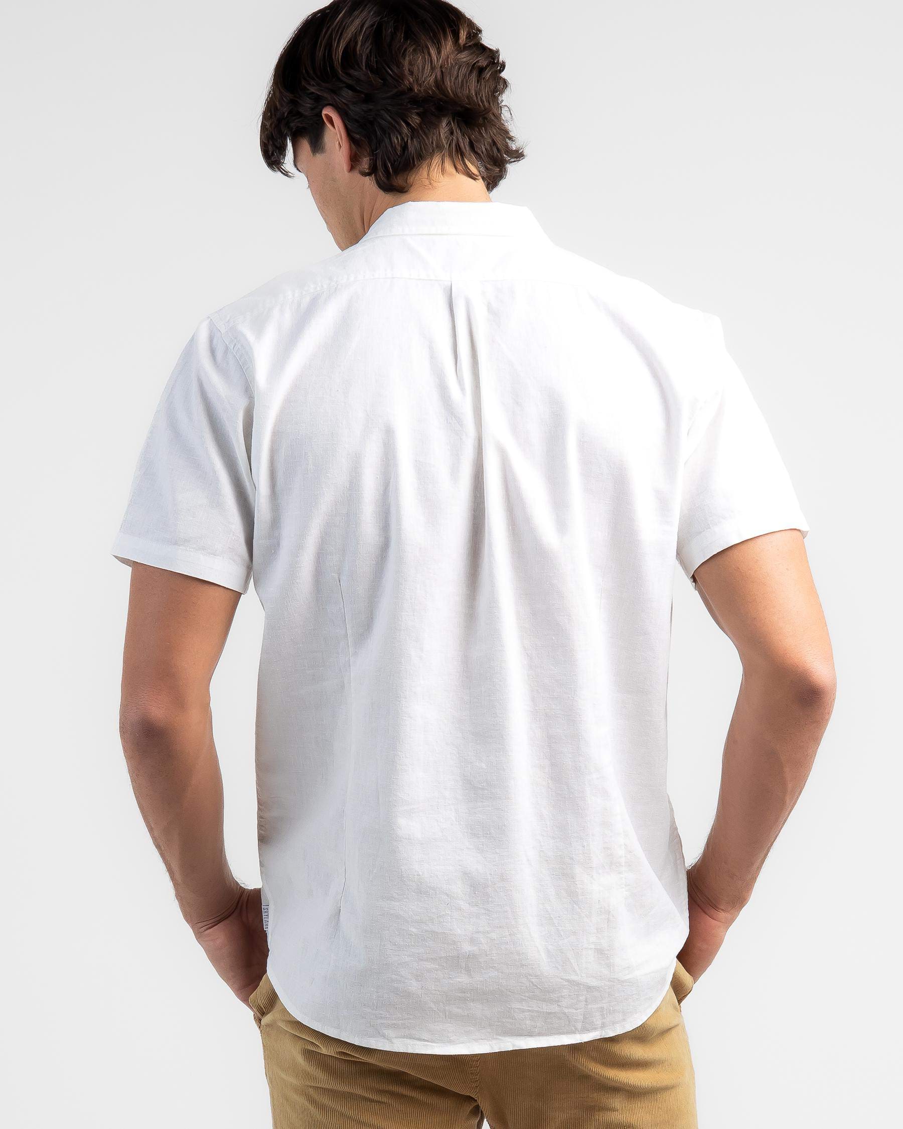 Skylark Hemp Short Sleeve Shirt In White - Fast Shipping & Easy Returns ...