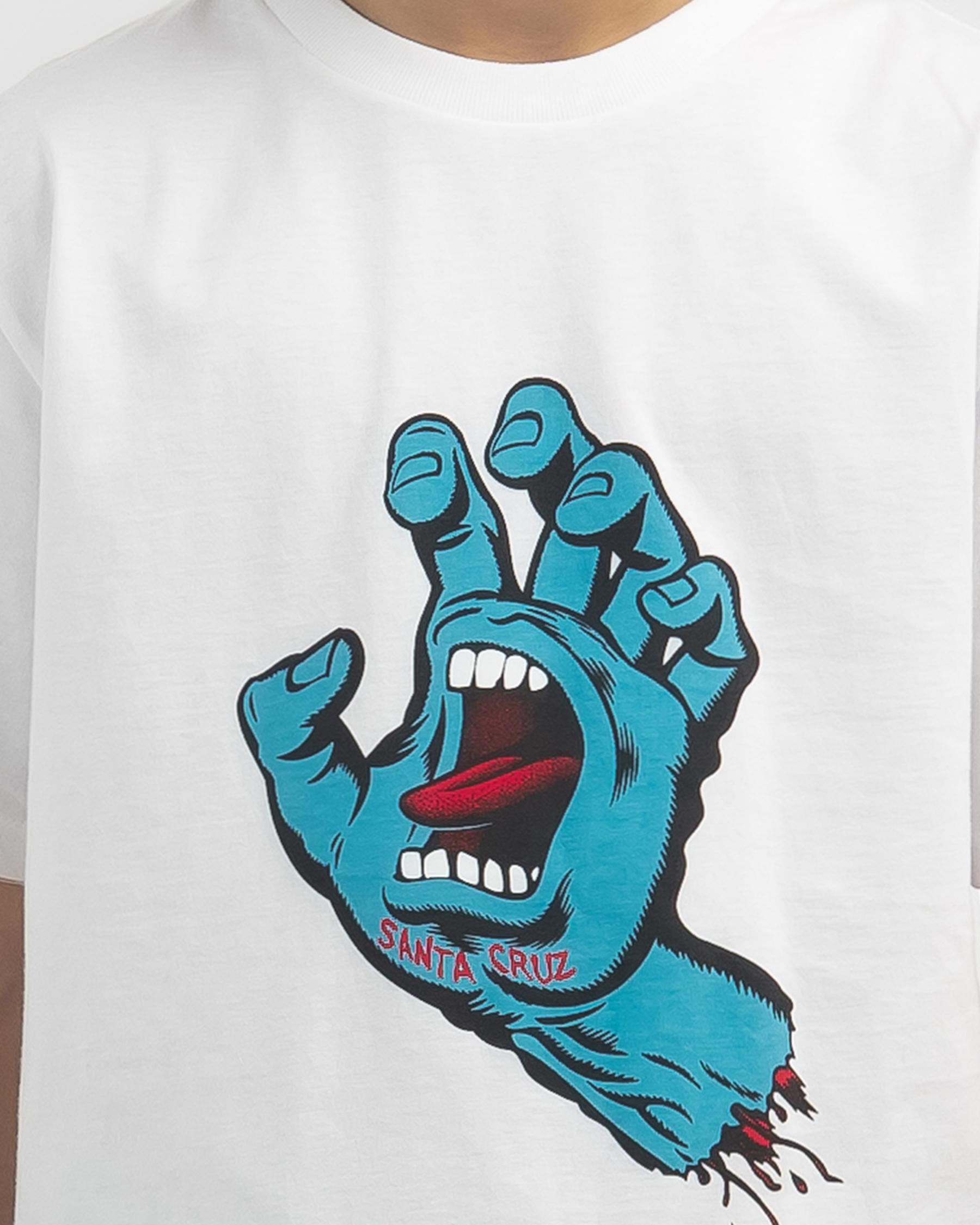 Santa Cruz Boys 8-16 Opus Screaming Hand T-Shirt (Blue)