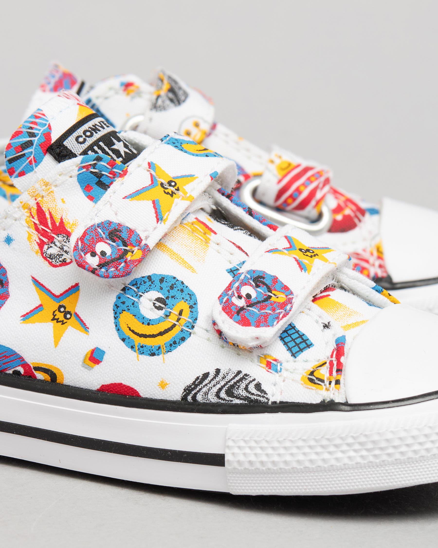 Shop Converse Toddlers' CTAS 2V Shoes In White/red/amarillo Fast