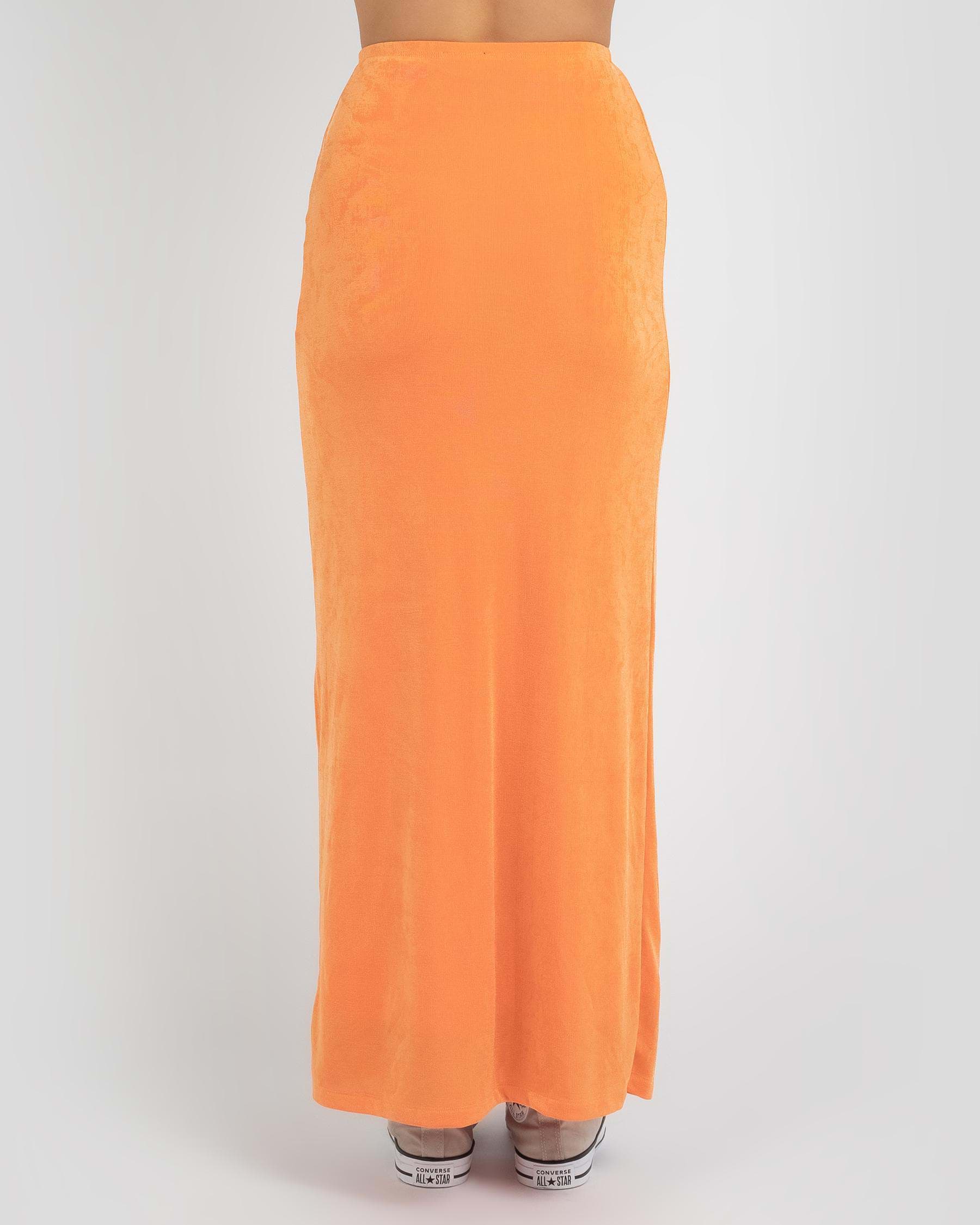 Ava And Ever Hallie Maxi Skirt In Orange - Fast Shipping & Easy Returns ...
