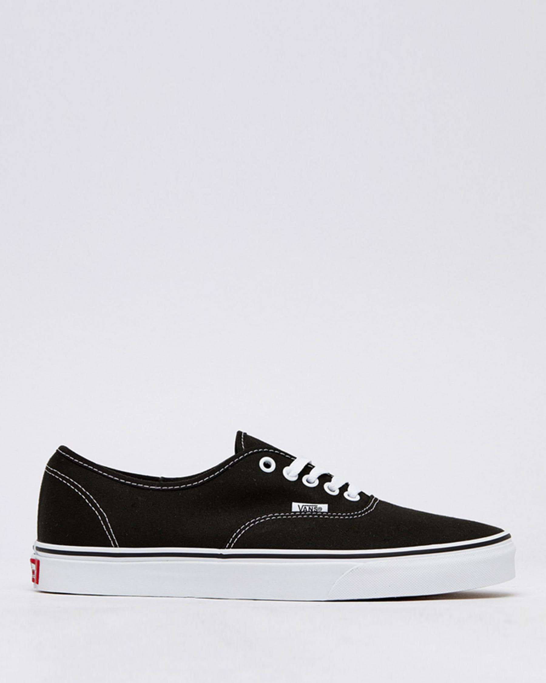 Shop Vans Authentic Shoes In Black/white - Fast Shipping & Easy Returns ...