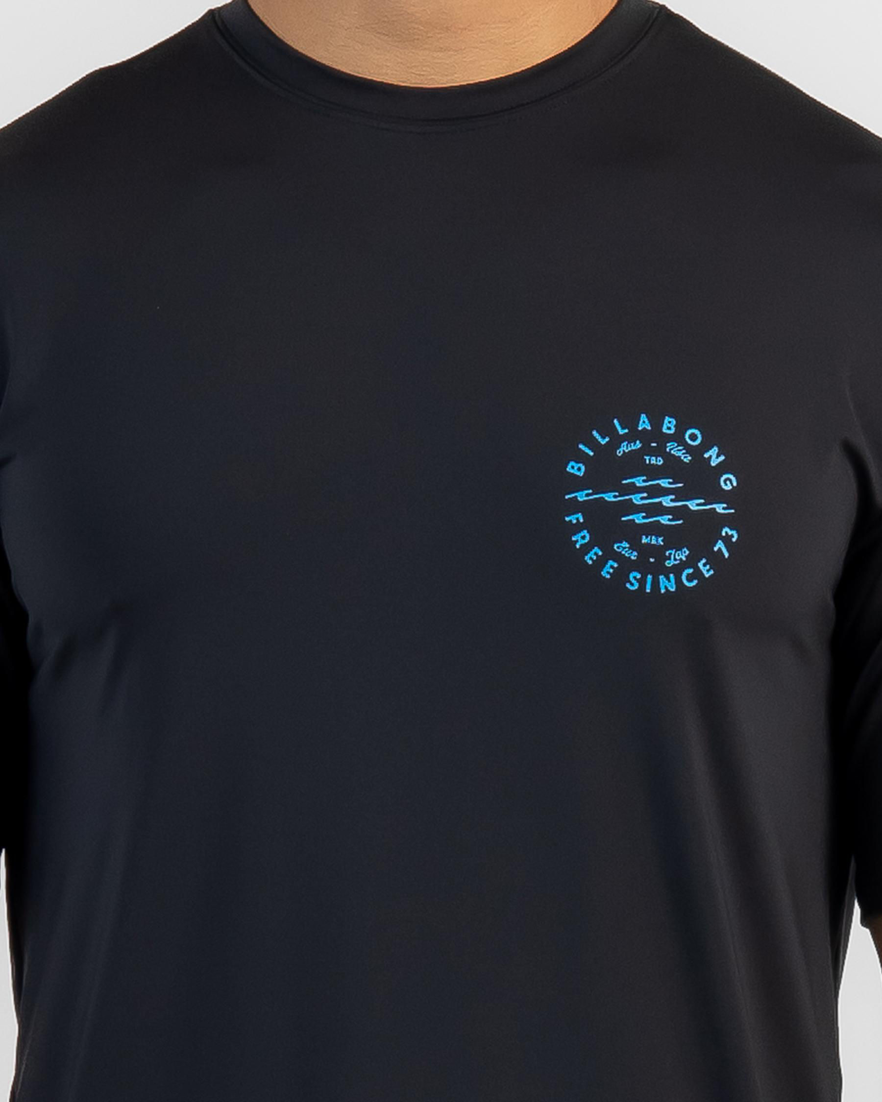 Shop Billabong Big Wave Daz Rash Vest In Black Fast Shipping & Easy