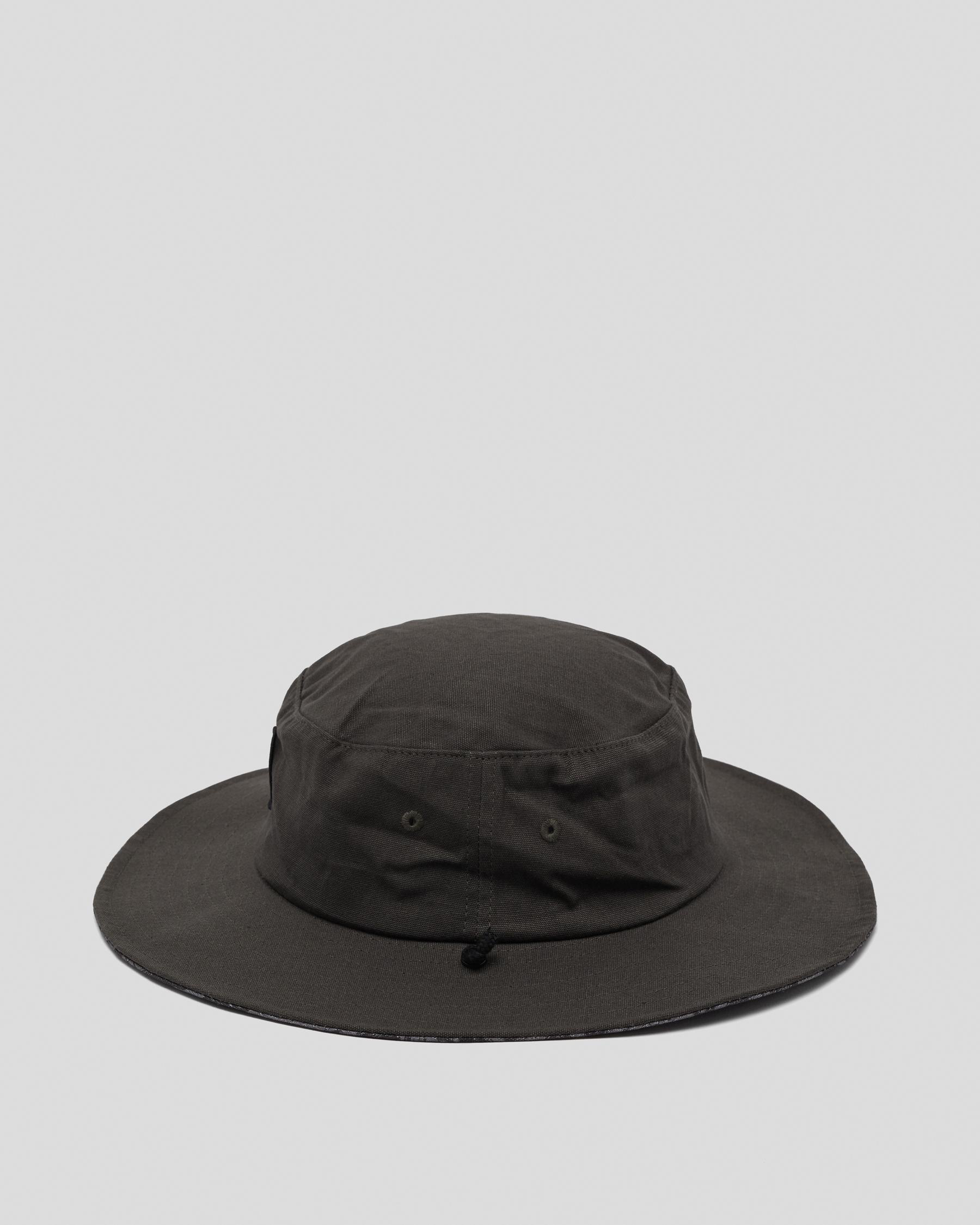 The Mad Hueys Hooked Wide Brim Hat In Charcoal - Fast Shipping & Easy ...