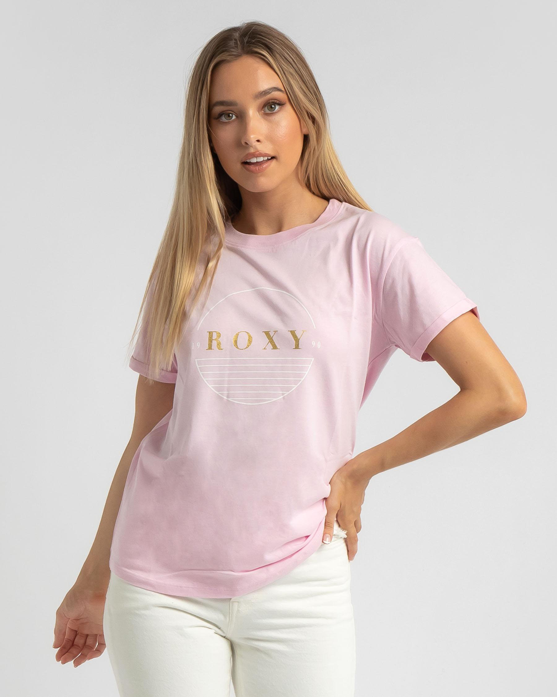 Roxy Damen T-Shirt 'Epic Afternoon' – Regular Fit, Rundhals, Flockdruck