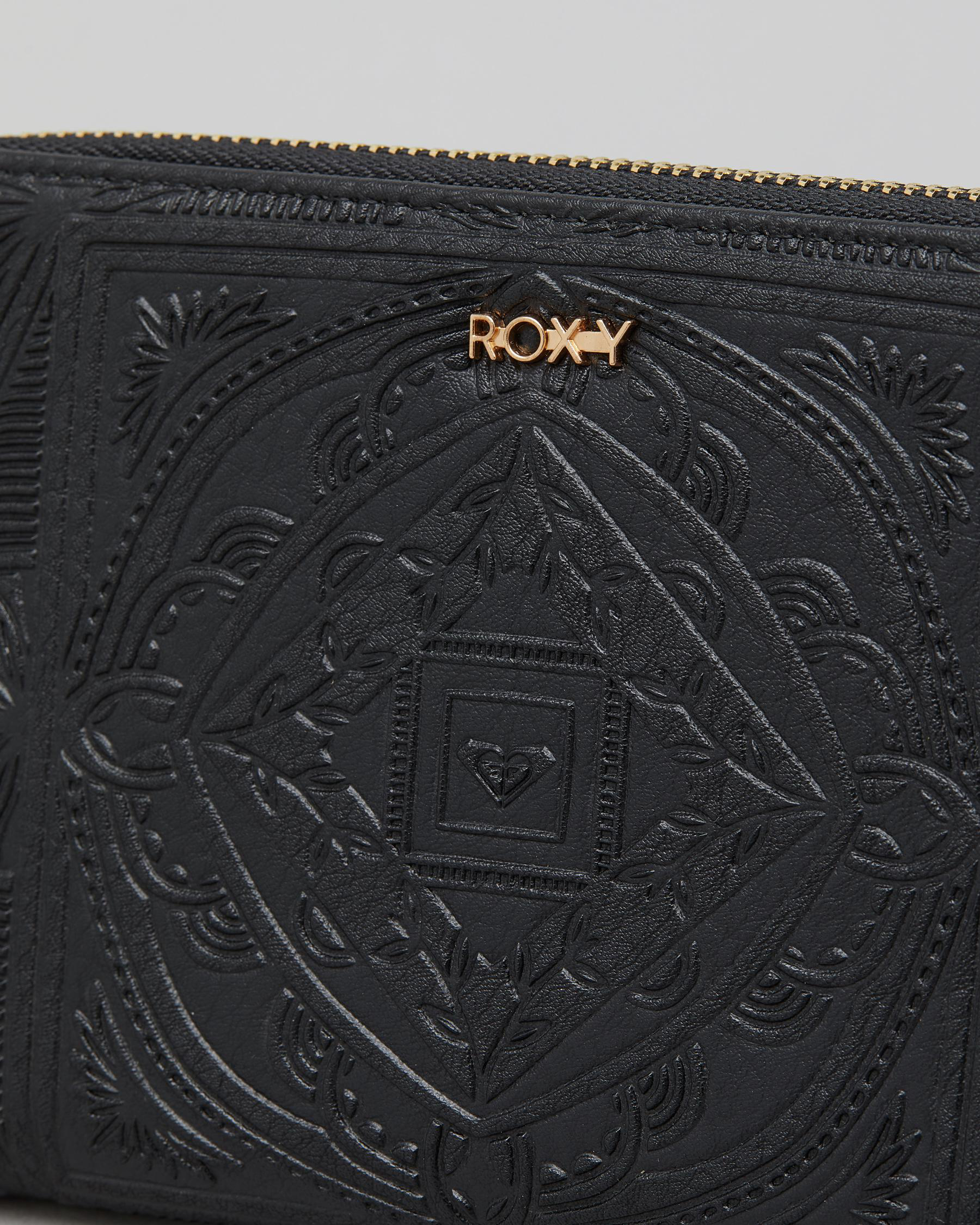 Roxy Back In Brooklyn Travel Wallet In Anthracite Fast Shipping & Easy Returns City Beach