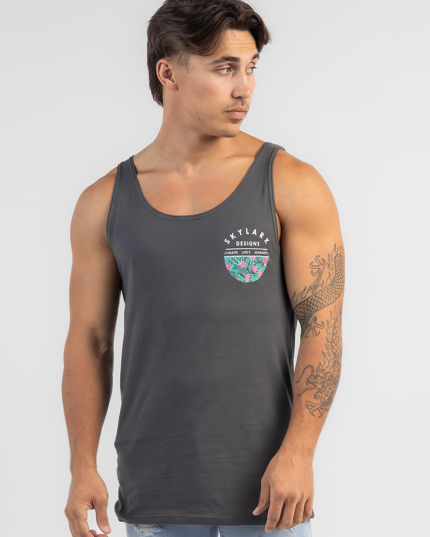 Skylark Journey To Paradise Singlet In Charcoal - FREE* Shipping & Easy ...