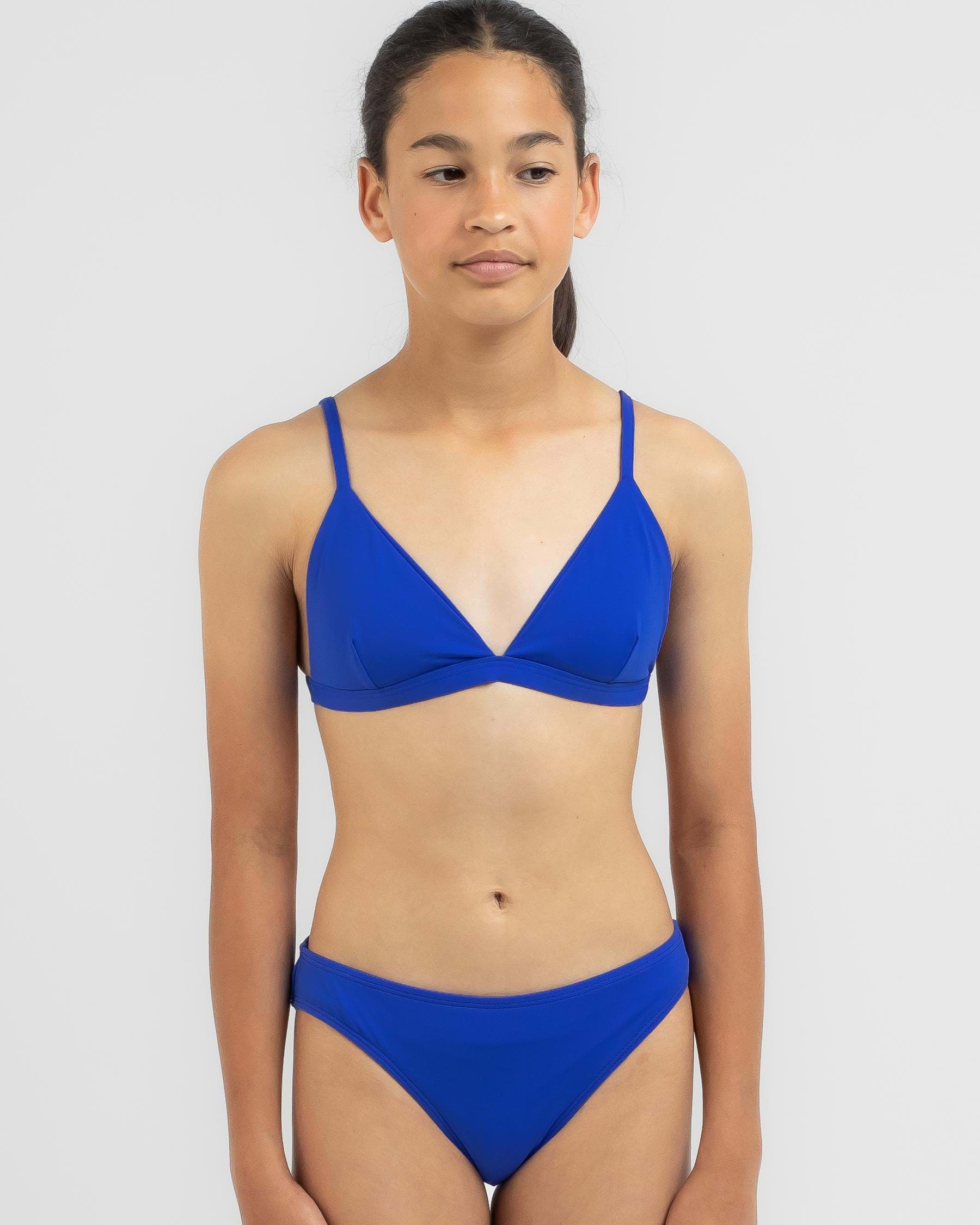 Topanga Girls' Gigi Triangle Bikini Set In Dazzling Blue - FREE* Shipping &  Easy Returns - City Beach United States