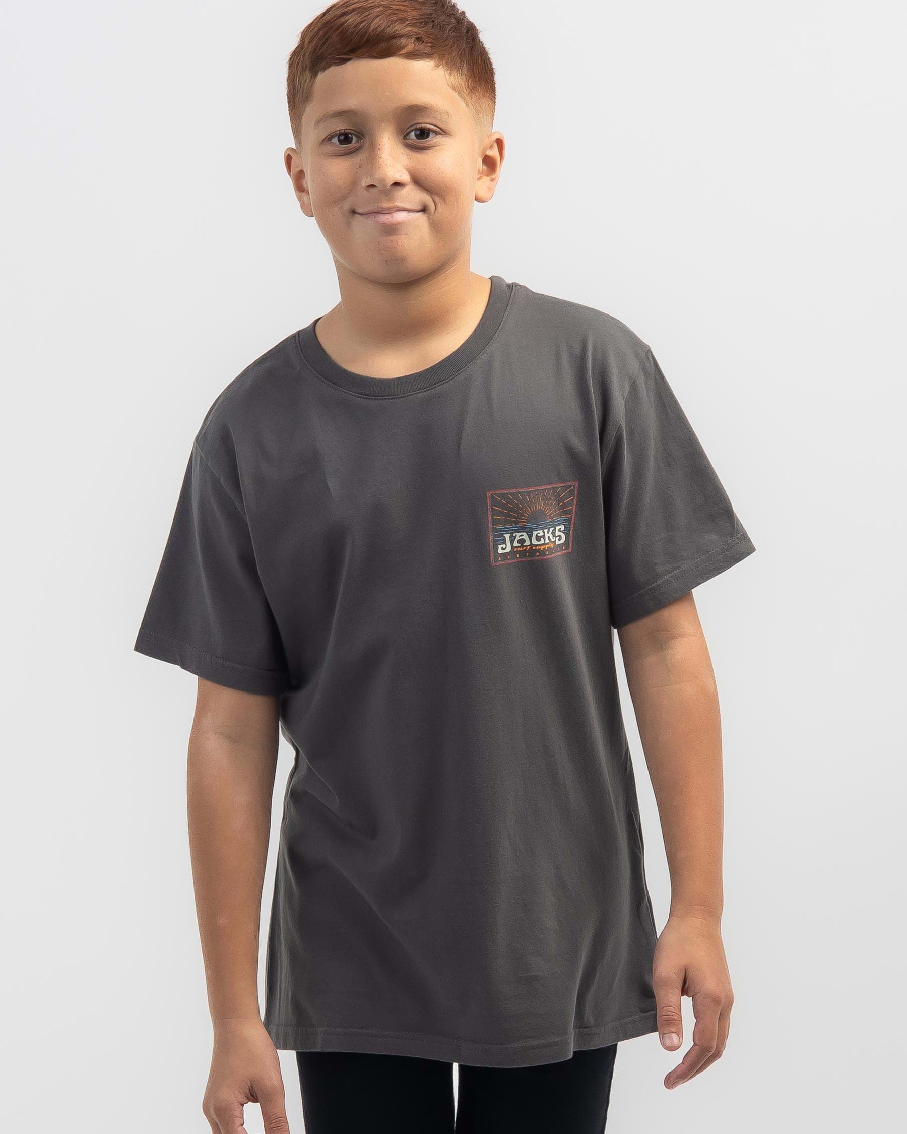 Jacks Boys' Wharf T-Shirt In Charcoal - Fast Shipping & Easy Returns ...