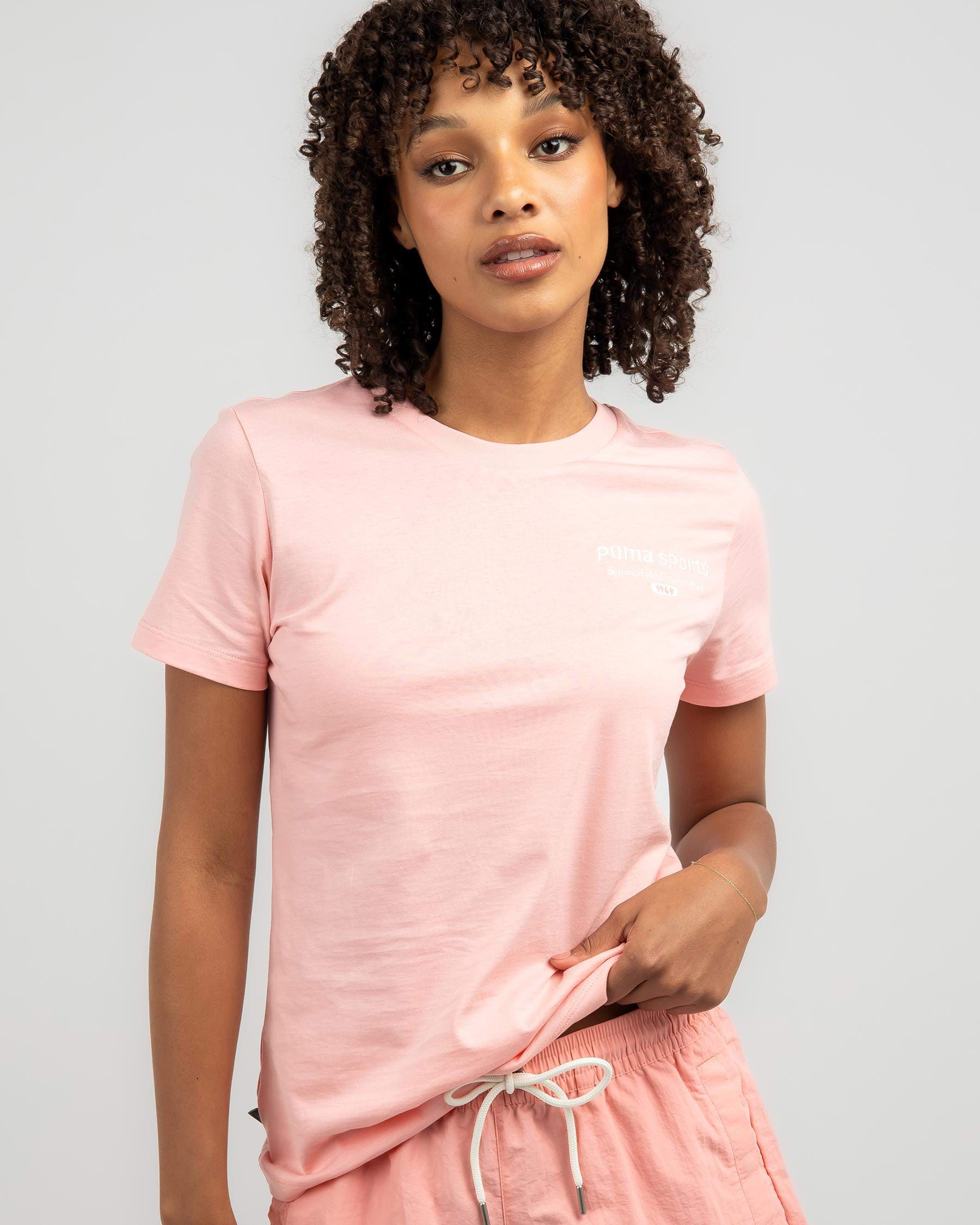 Puma Team Graphic T-Shirt In Peach Smoothie - FREE* Shipping & Easy Returns  - City Beach United States | Sport-T-Shirts