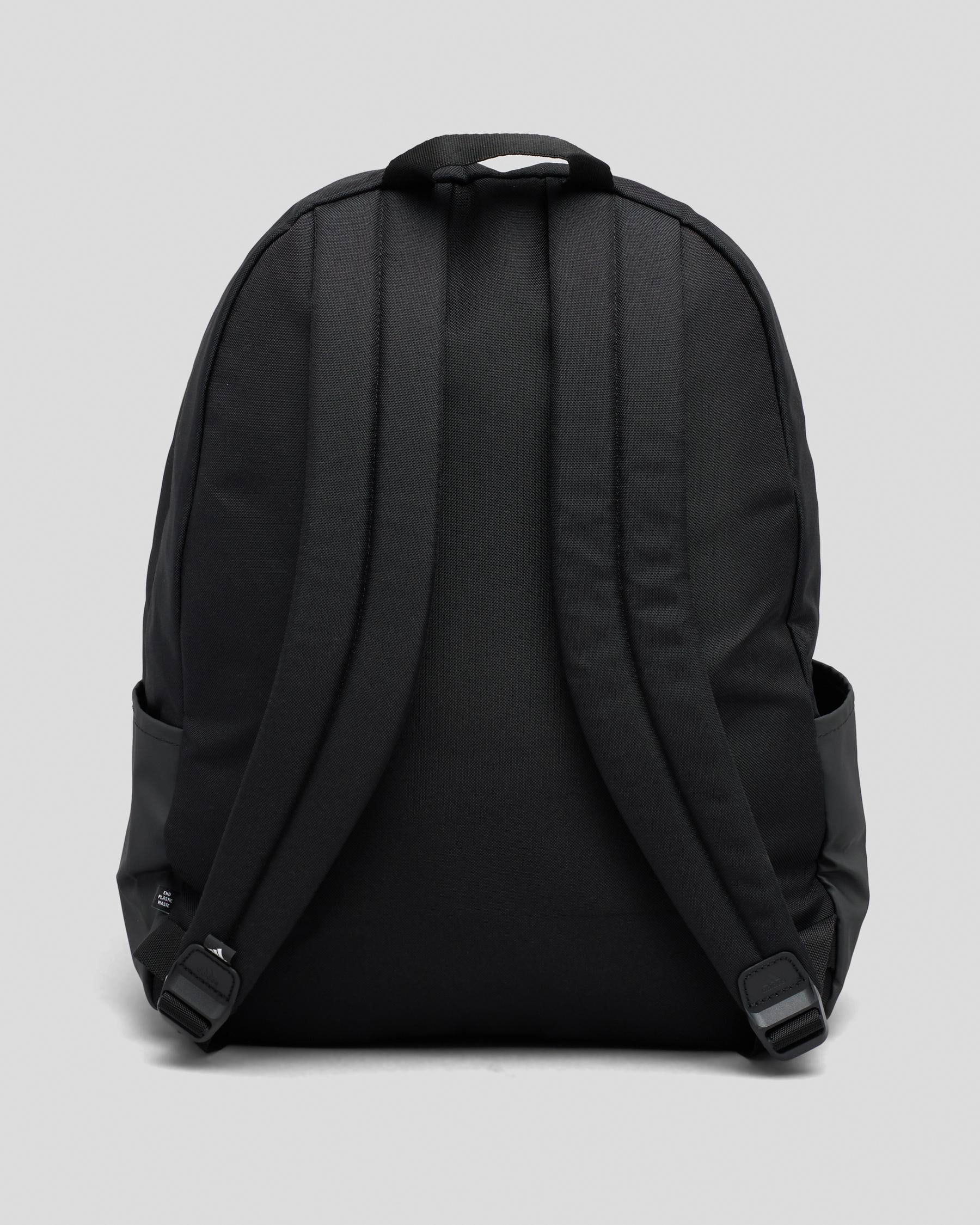 Adidas Classic BOS Logo Backpack In Black/white - Fast Shipping & Easy ...