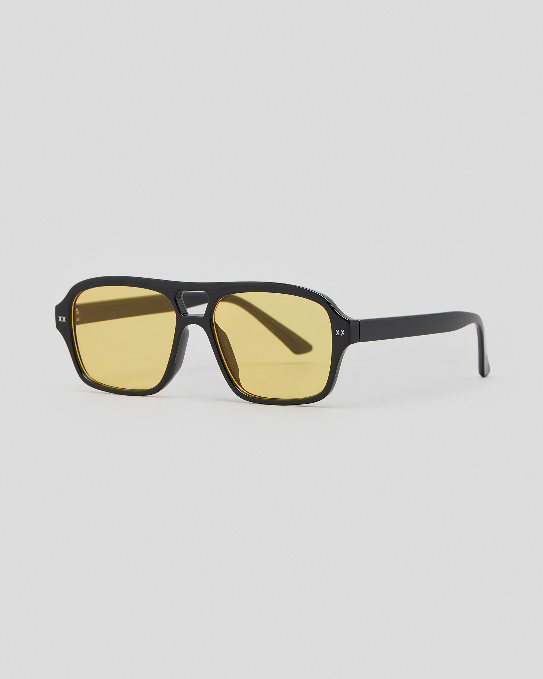 Shop Indie Eyewear Polly Sunglasses In Black/yellow - Fast Shipping ...