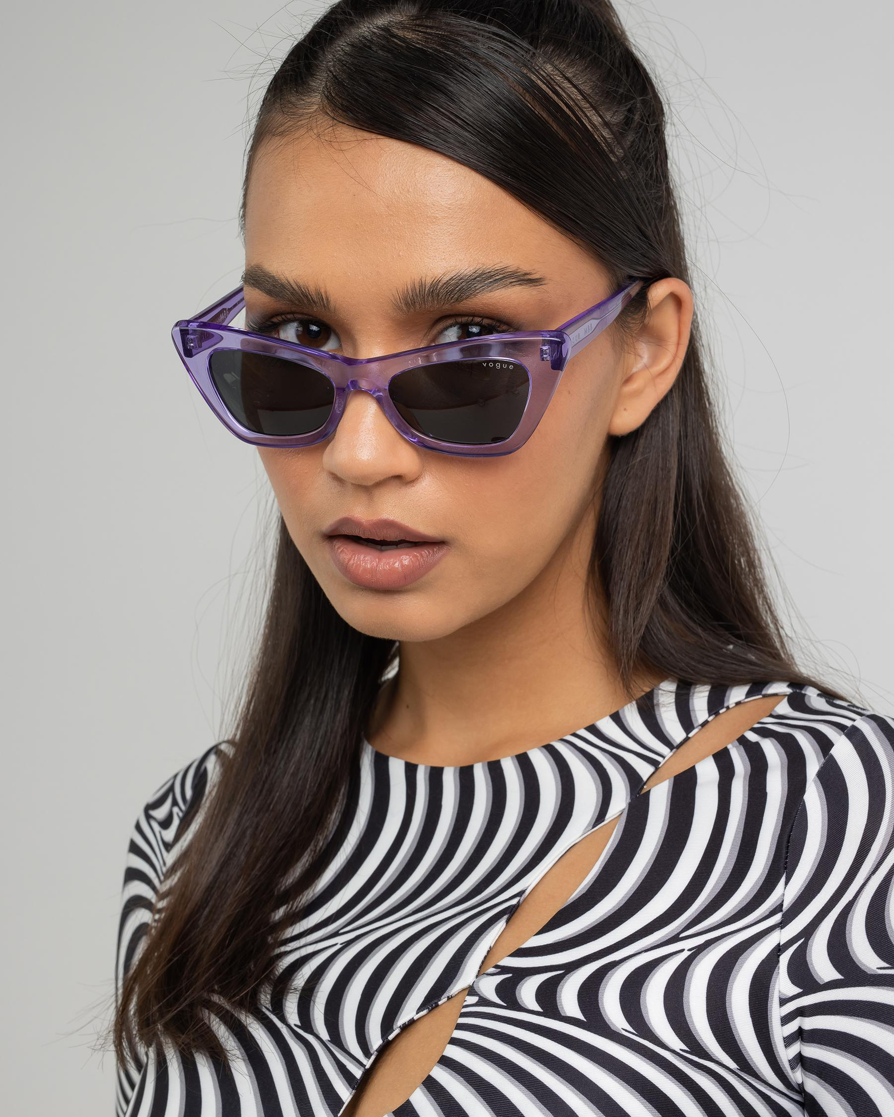 Shop Vogue Eyewear Paris Sunglasses In Purple (295087) Fast Shipping & Easy Returns City