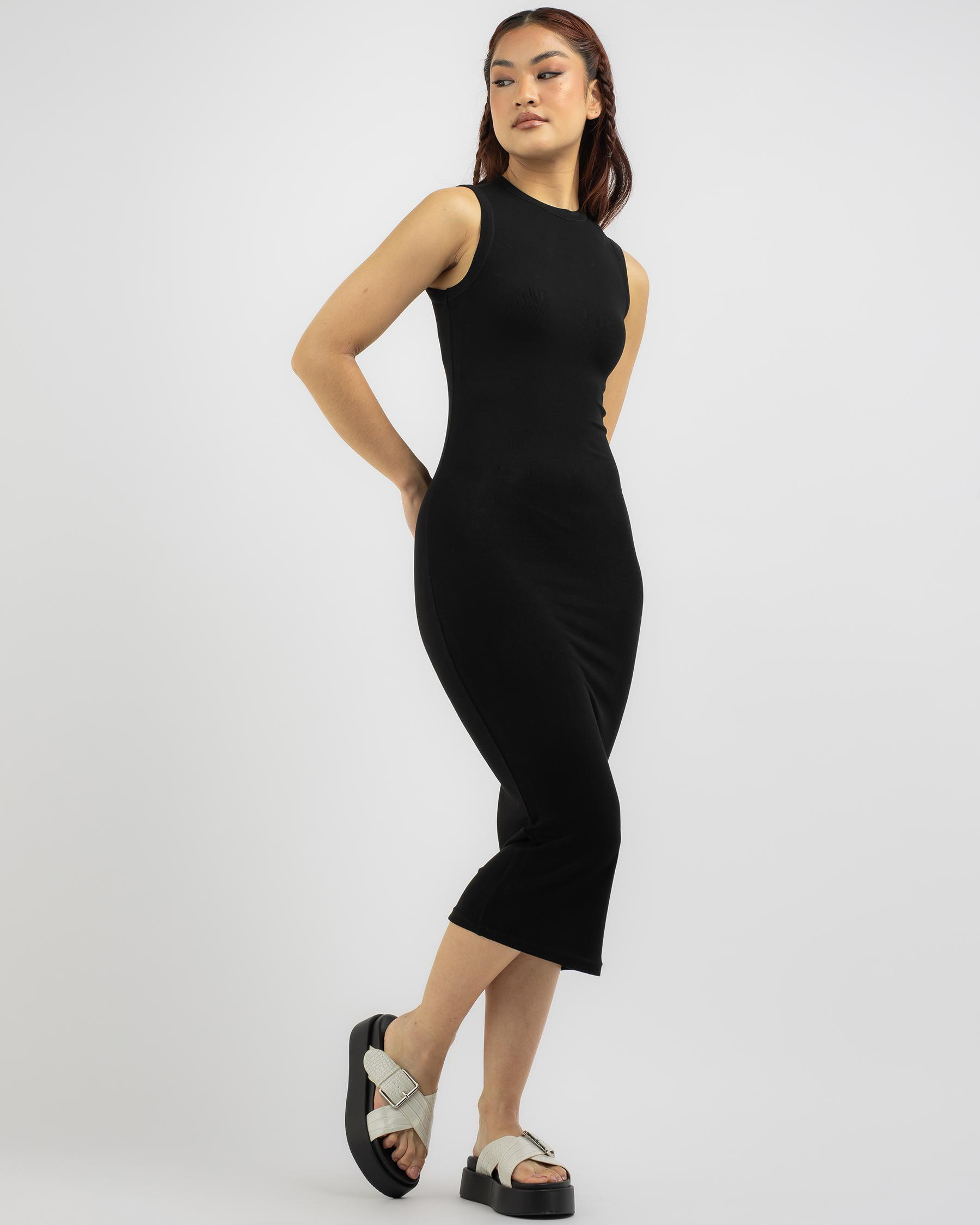Ava And Ever June Midi Dress In Black - Fast Shipping & Easy Returns ...