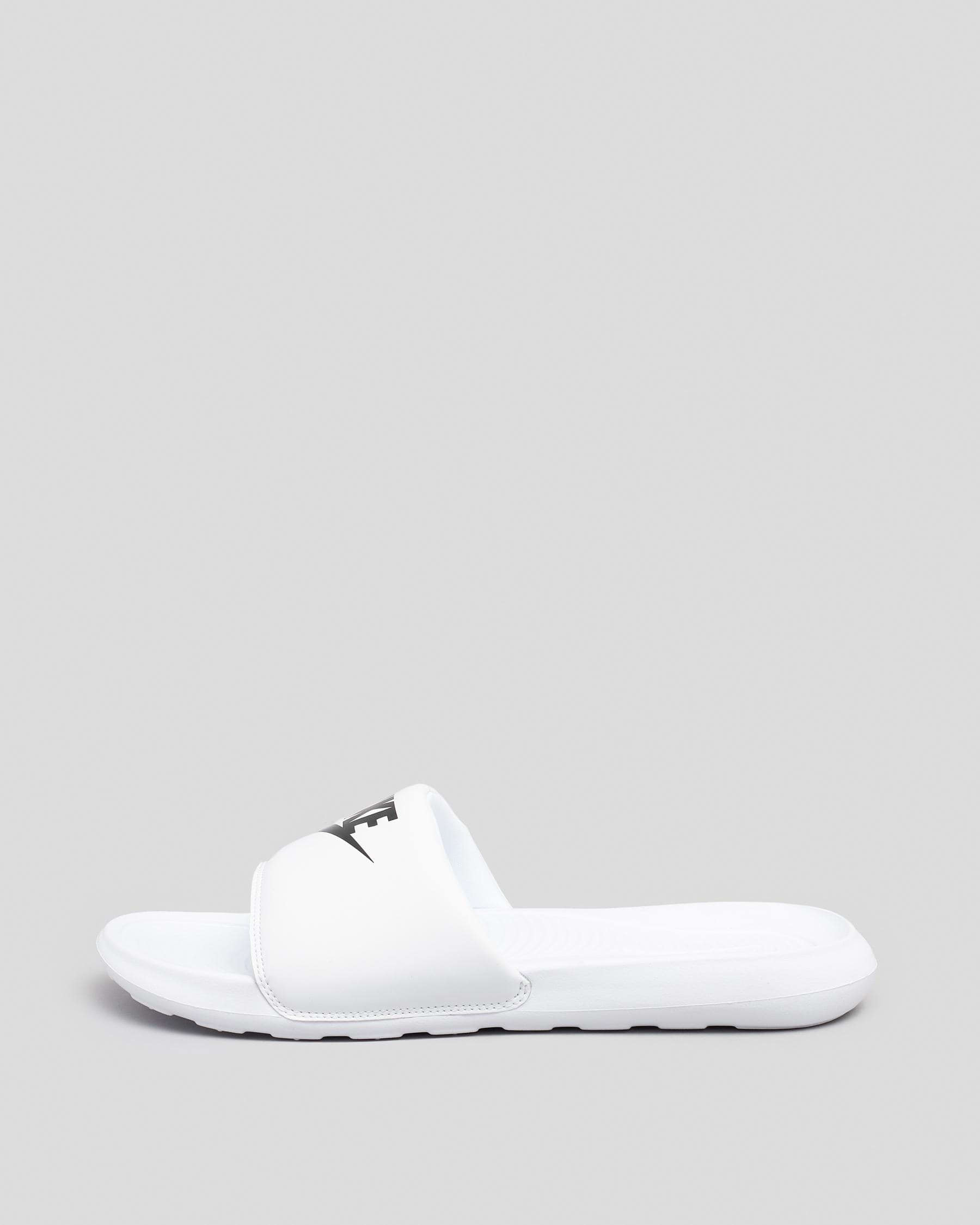Nike Victori One Slides In White/black-white - Fast Shipping & Easy ...