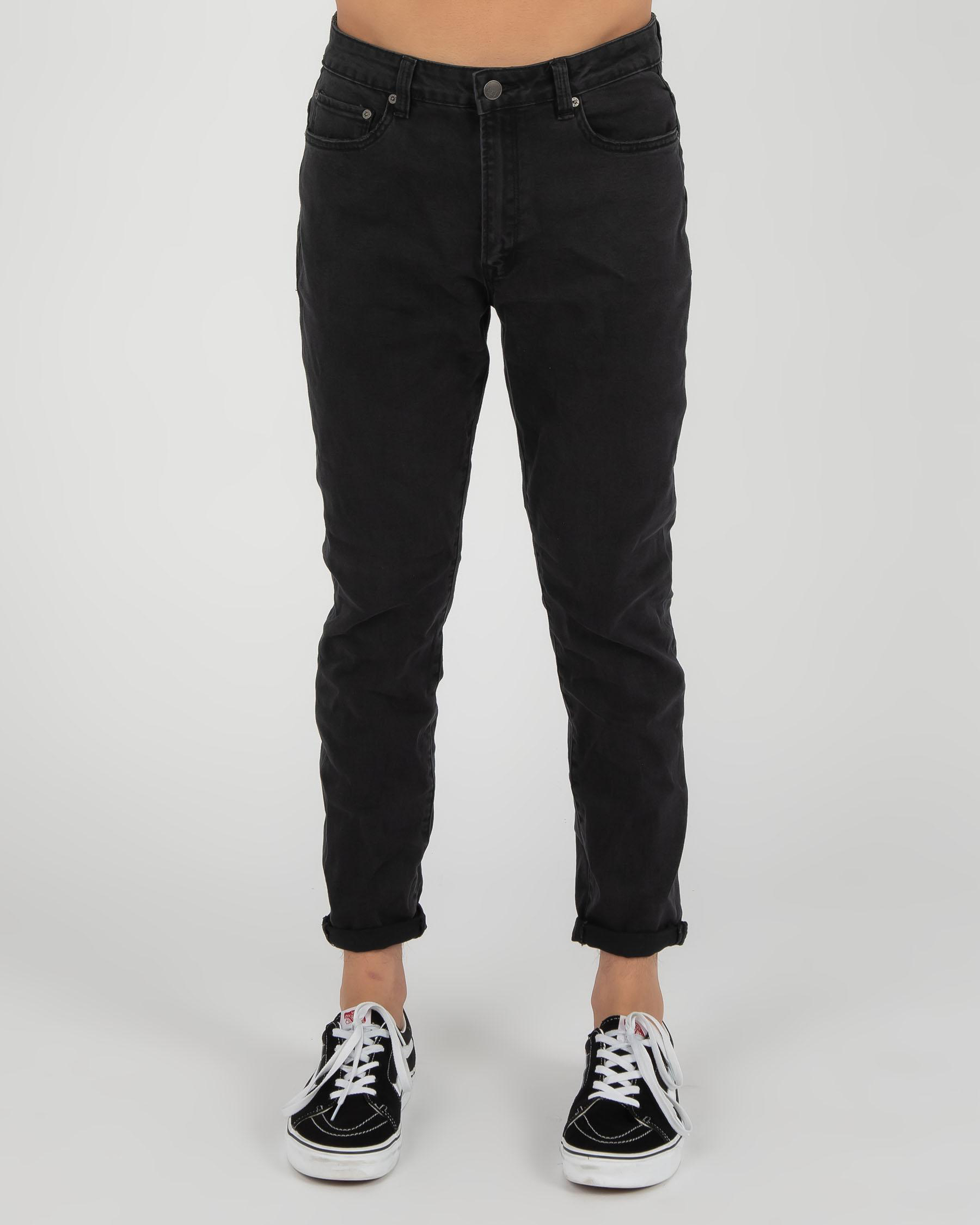 Shop Ziggy Denim Pipes Corp Jeans In Dusty Black Fast Shipping & Easy