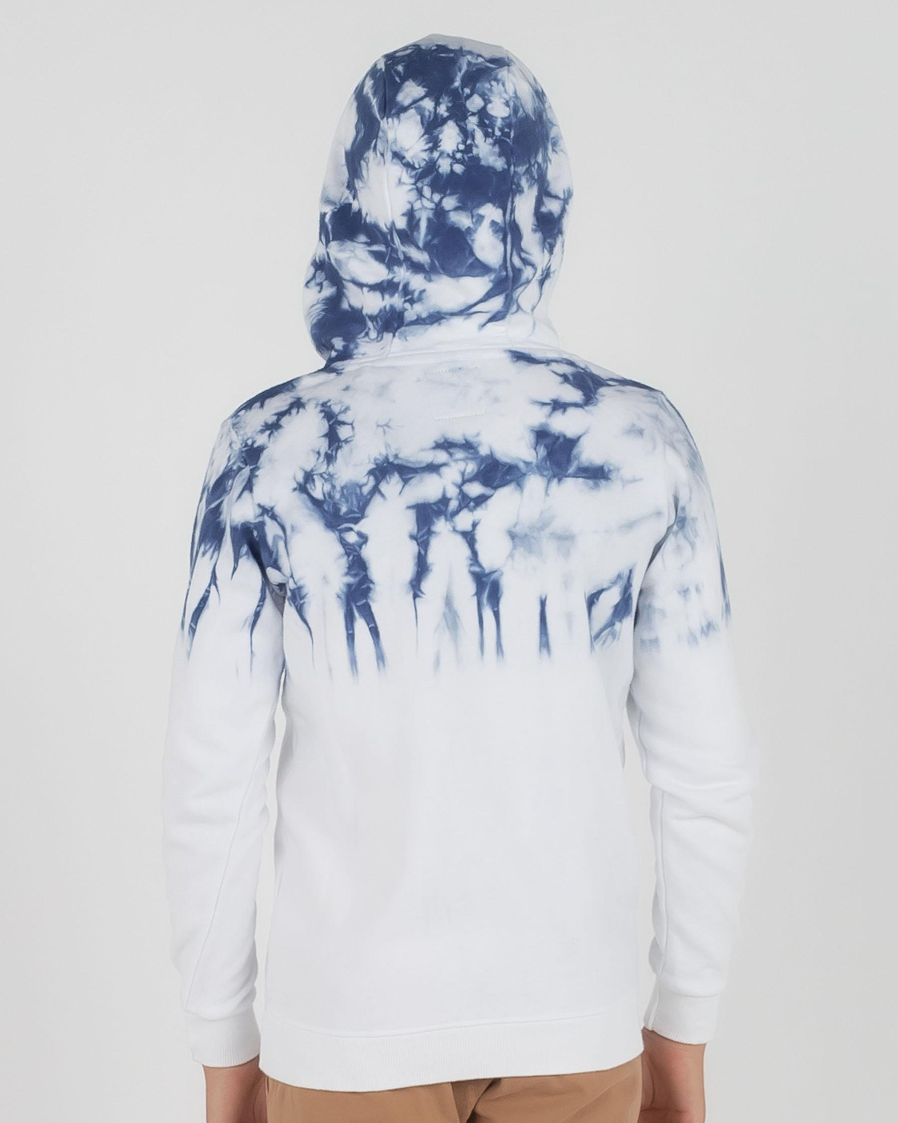 diffused blue hoodie