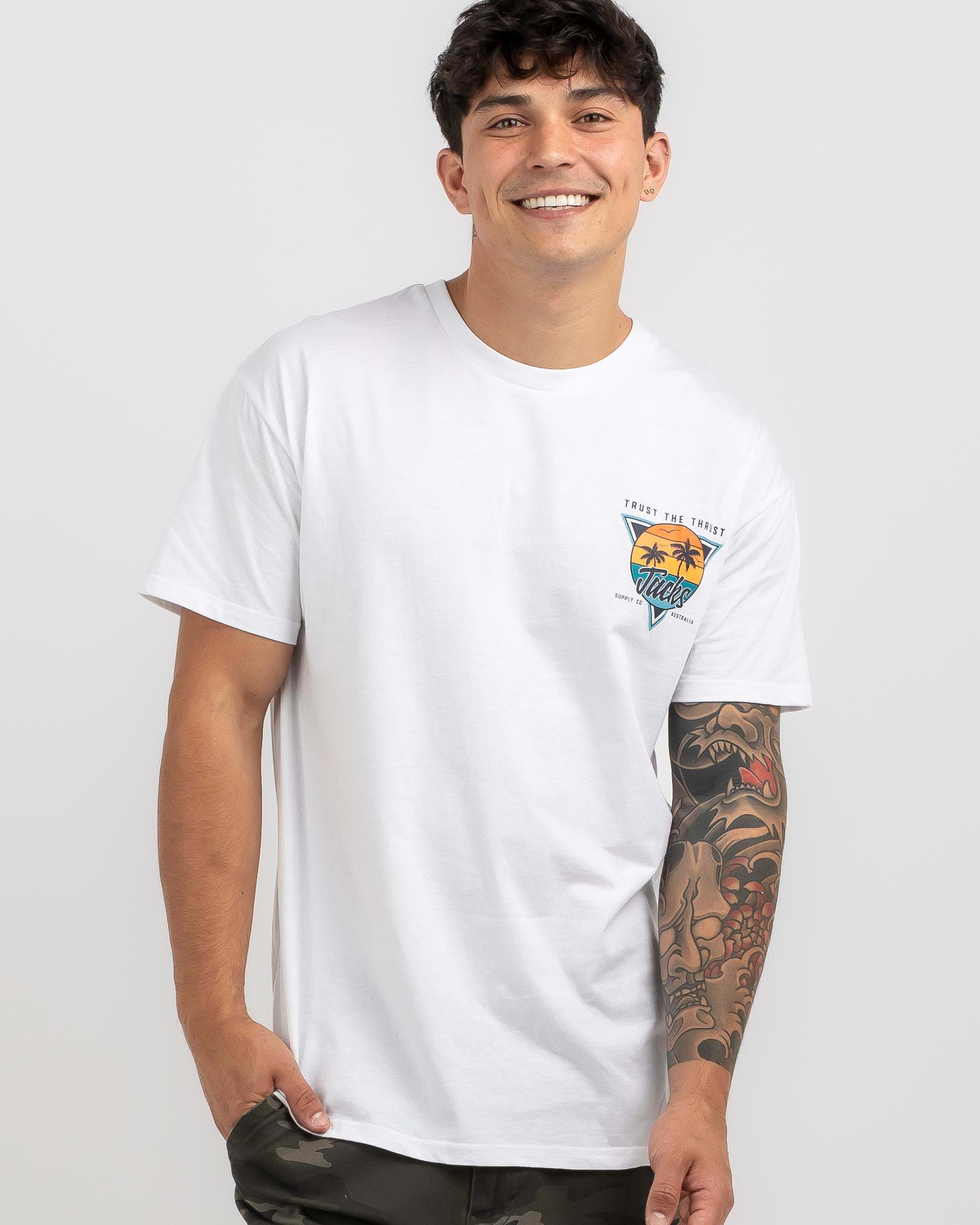 Jacks Lineup T-Shirt In White - Fast Shipping & Easy Returns - City ...