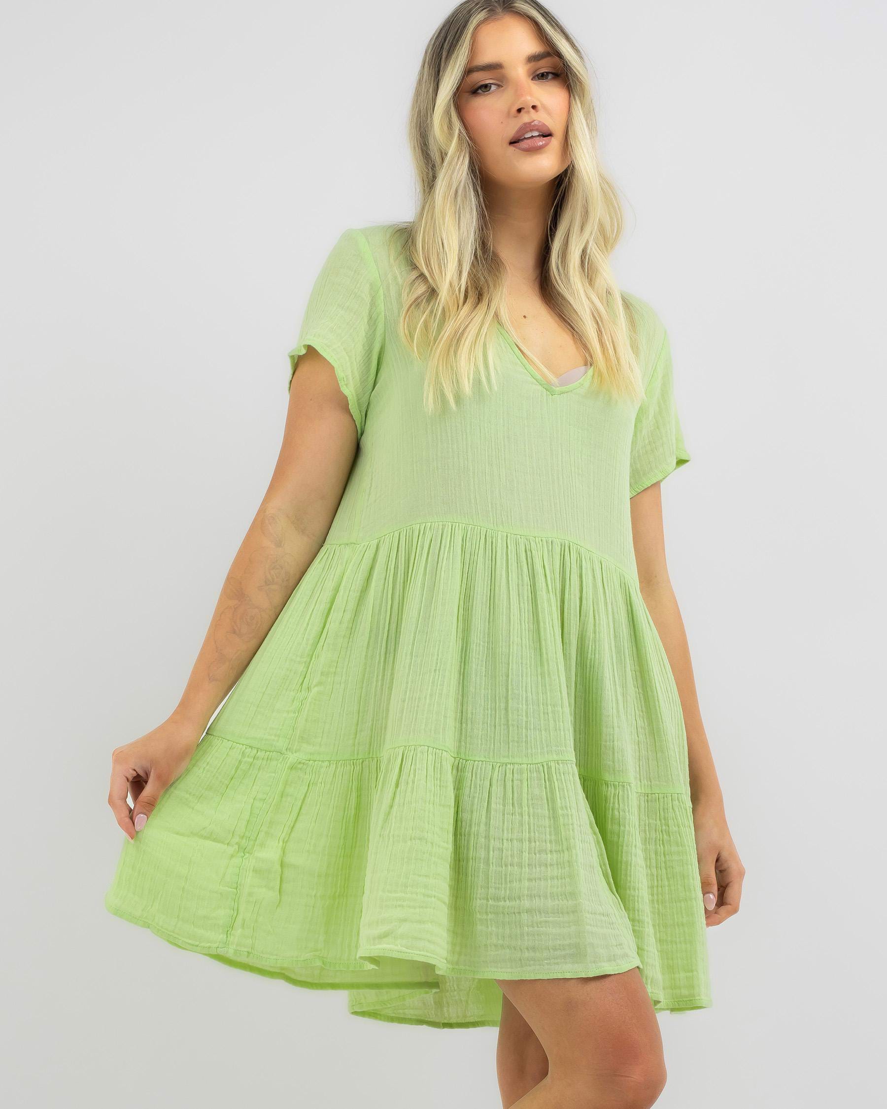 Shop Rip Curl Premium Surf Dress In Light Green Fast Shipping & Easy