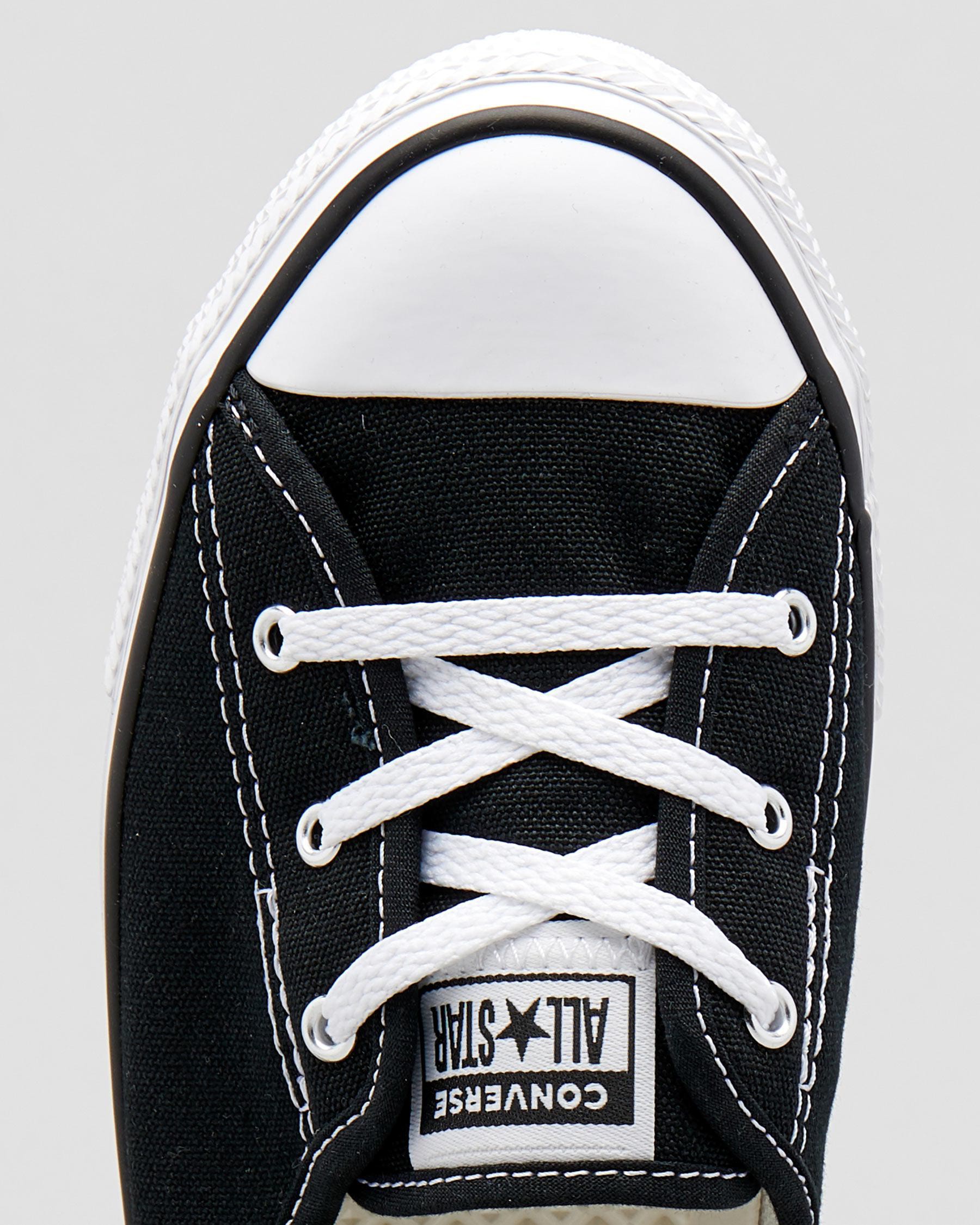 Converse Womens Chuck Taylor Ballet Lace Low Shoes In Black/white/black - Fast & Easy Returns - Beach United States