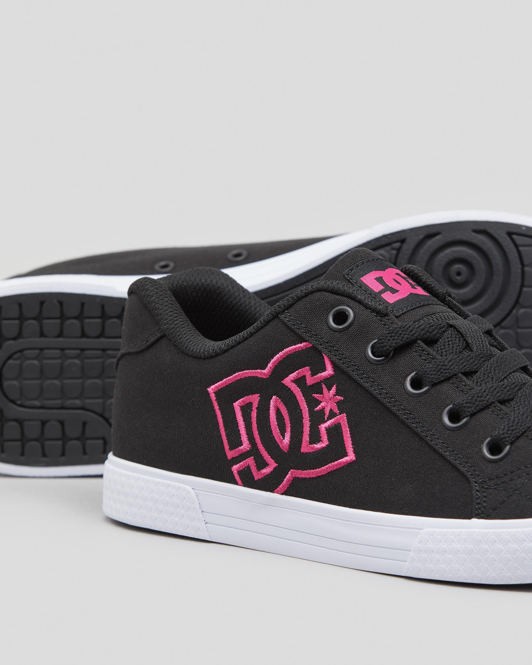 DC Shoes Womens Chelsea Shoes In Black/crazy Pink City Beach Australia