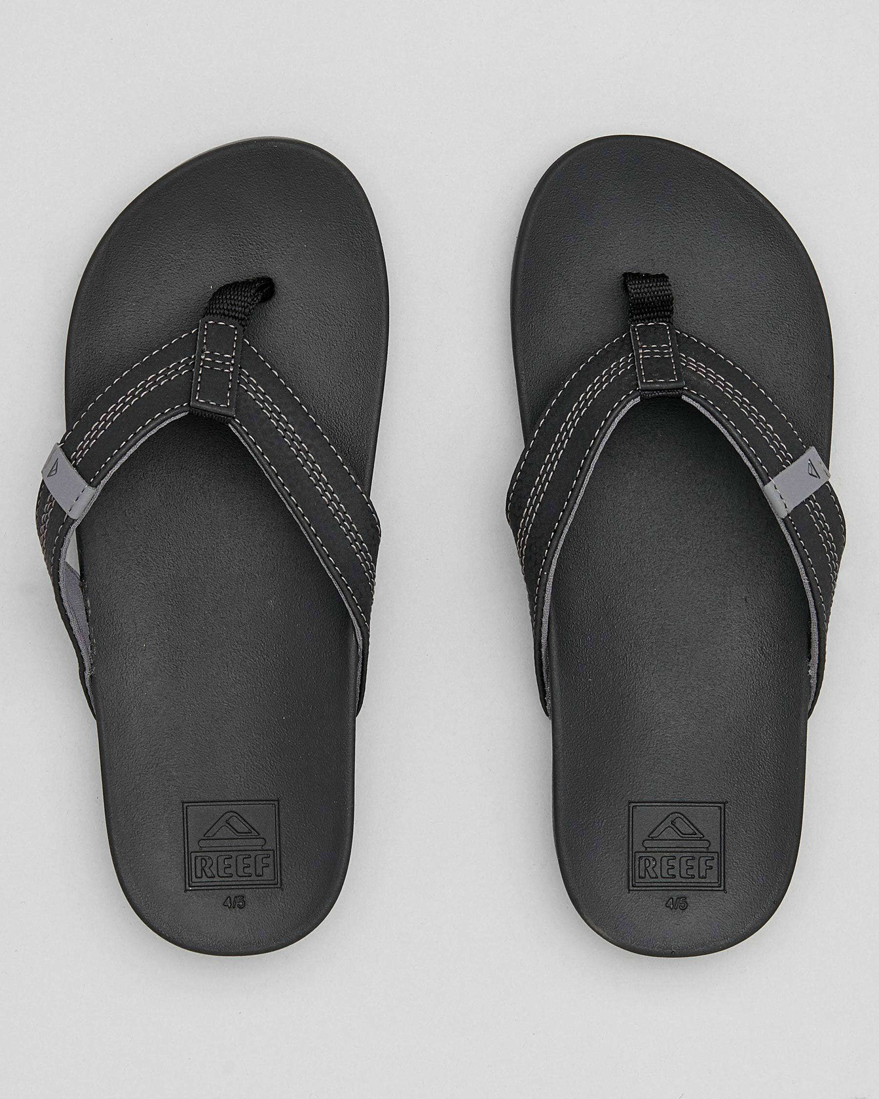 Reef Boys' Cushion Bounce Thongs In Black - Fast Shipping & Easy ...
