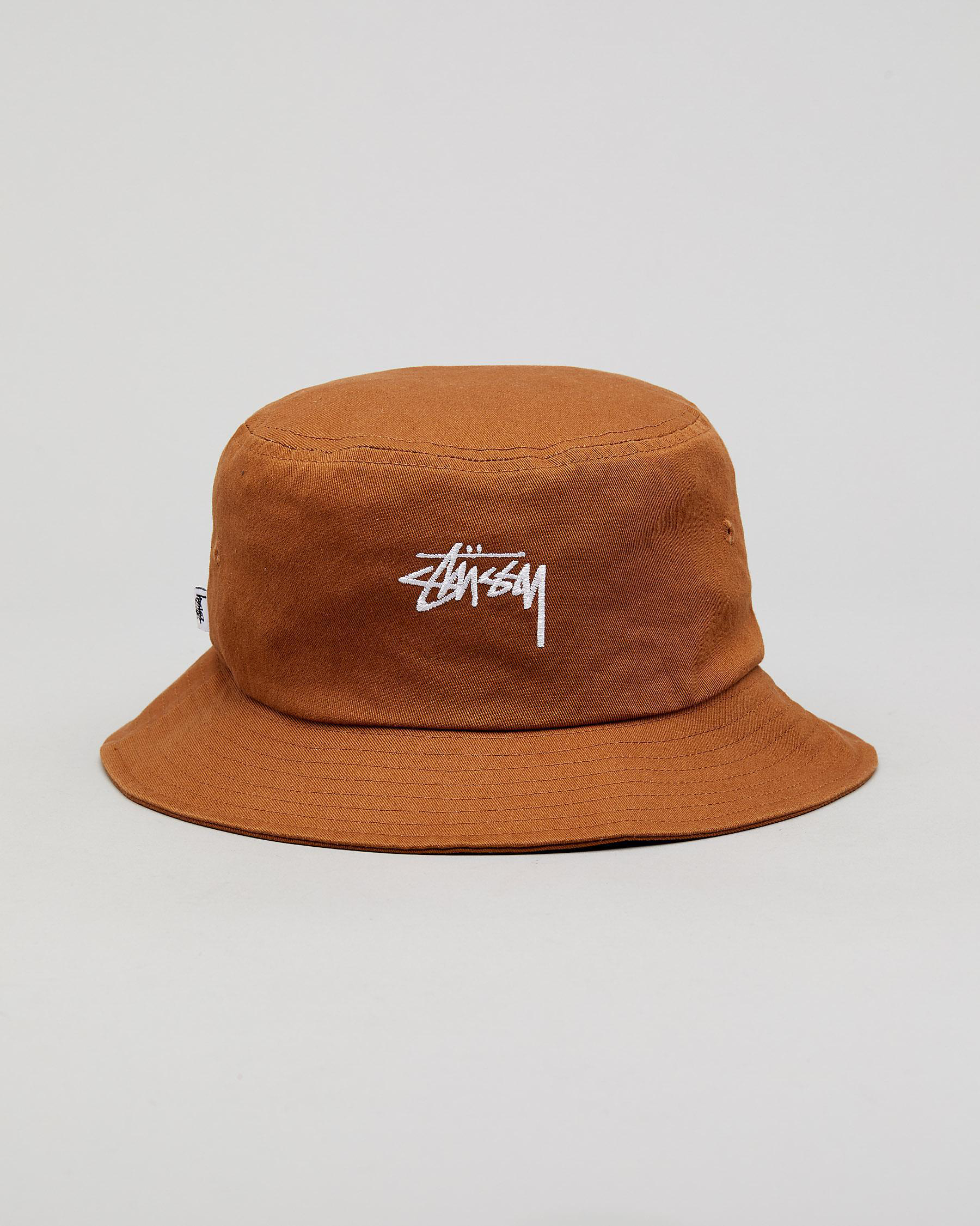 Stussy Stock Bucket Hat In Tan Fast Shipping & Easy Returns City