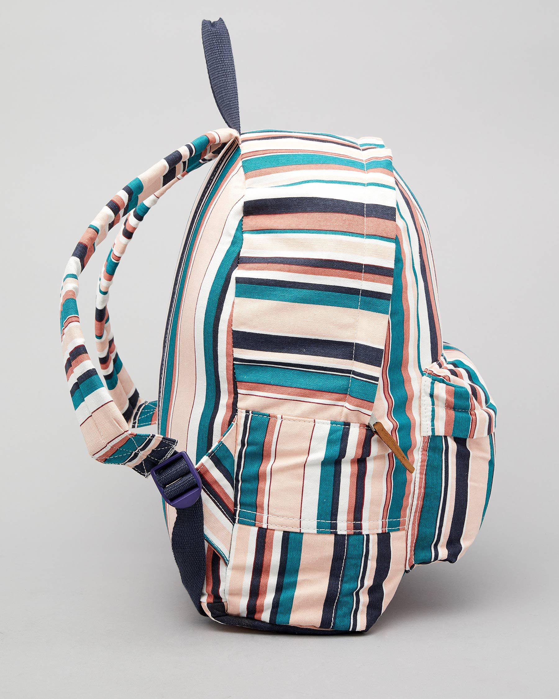 Roxy Sugar Baby Backpack In Mood Indigo Soul Stripes Fast Shipping