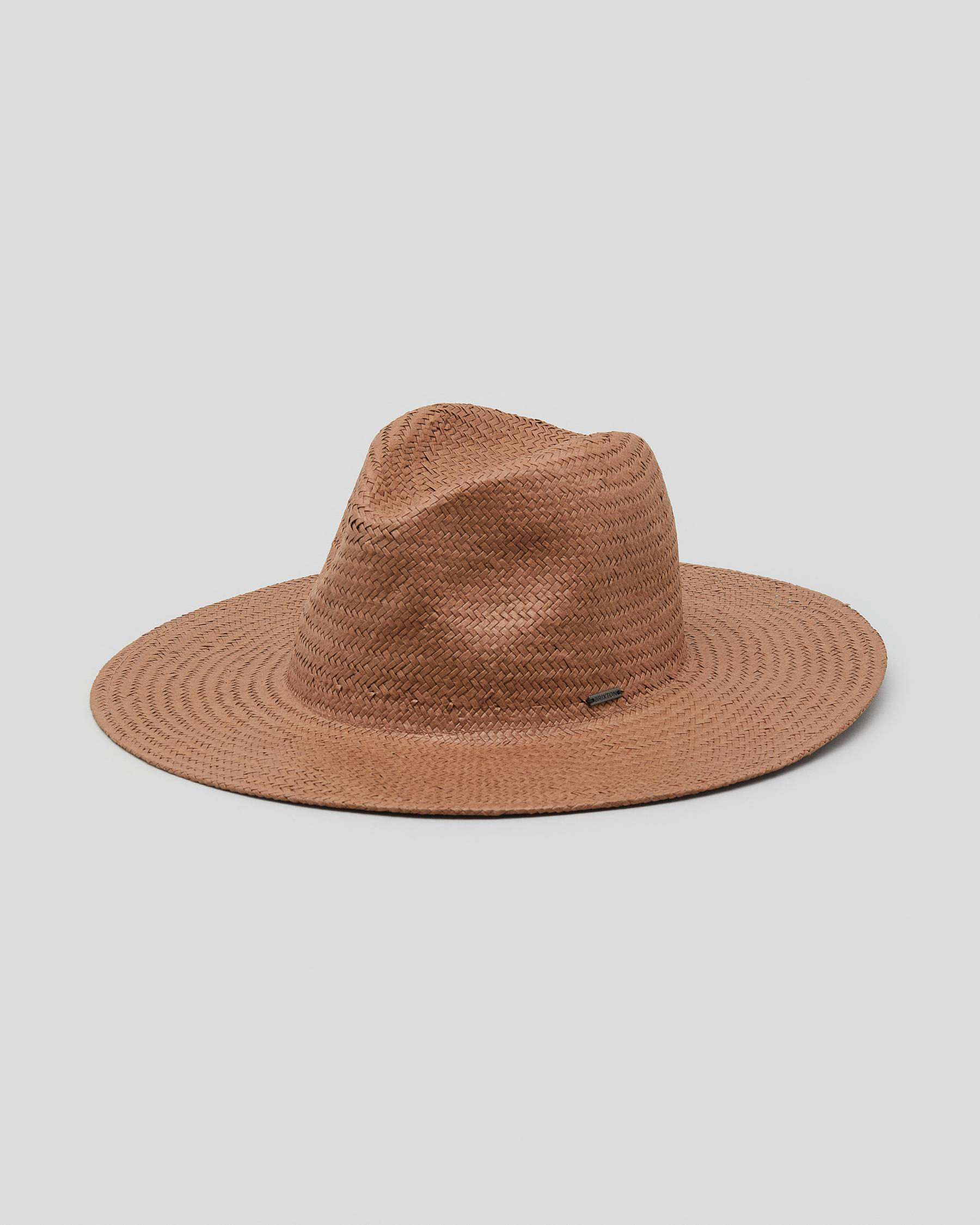 Brixton Seaside Sun Panama Hat In Brown 