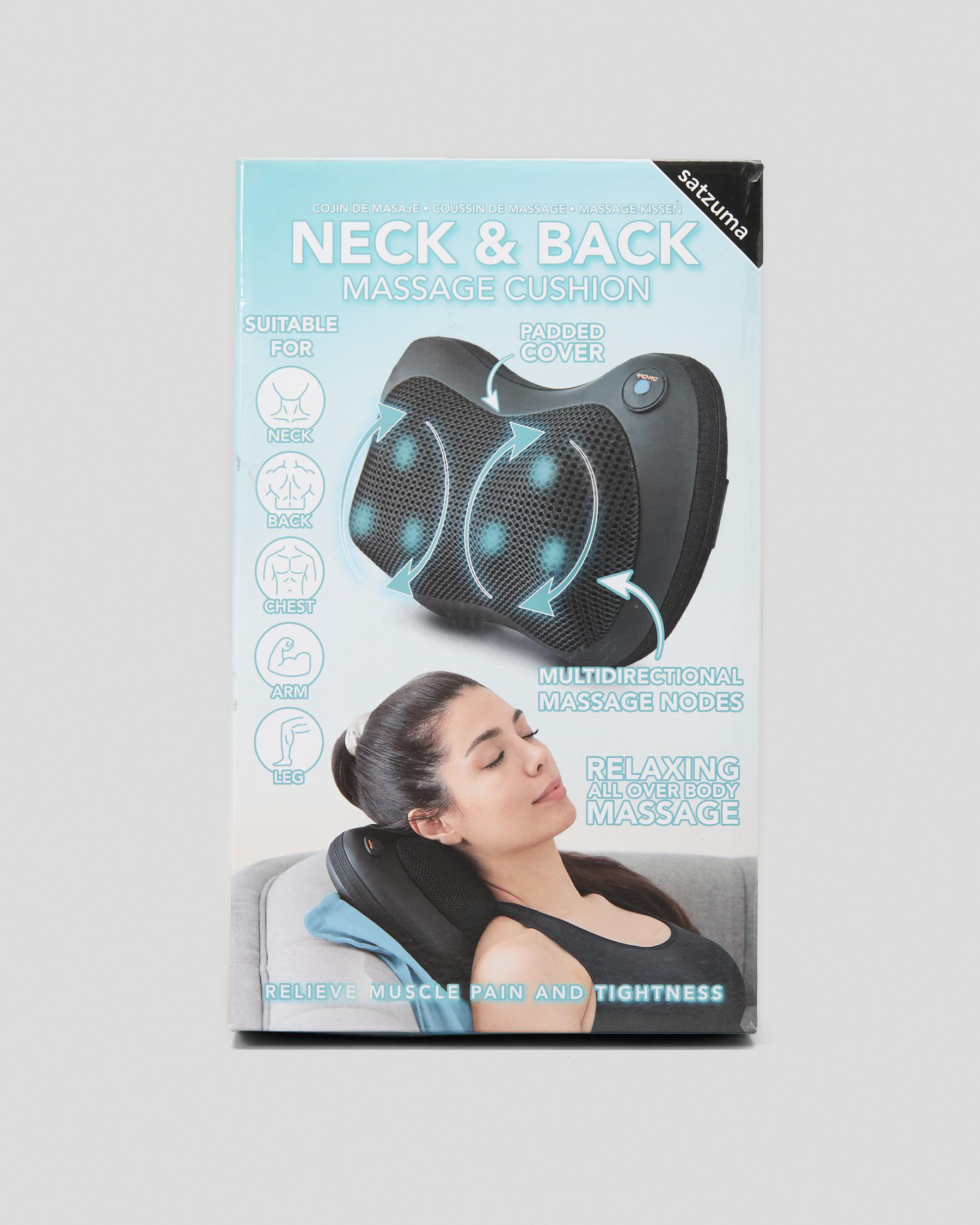 Shop Get It Now Heated Neck and Back Massager In Black Fast Shipping