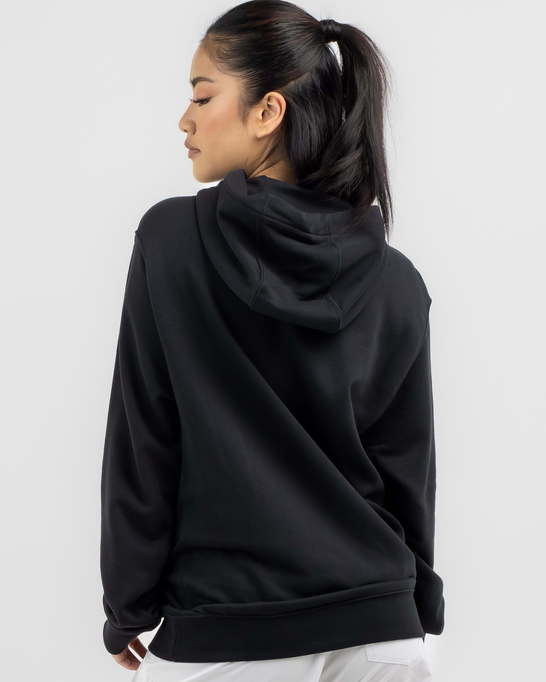 Shop Nike French Terry Fleece Hoodie In Black/black - Fast Shipping ...